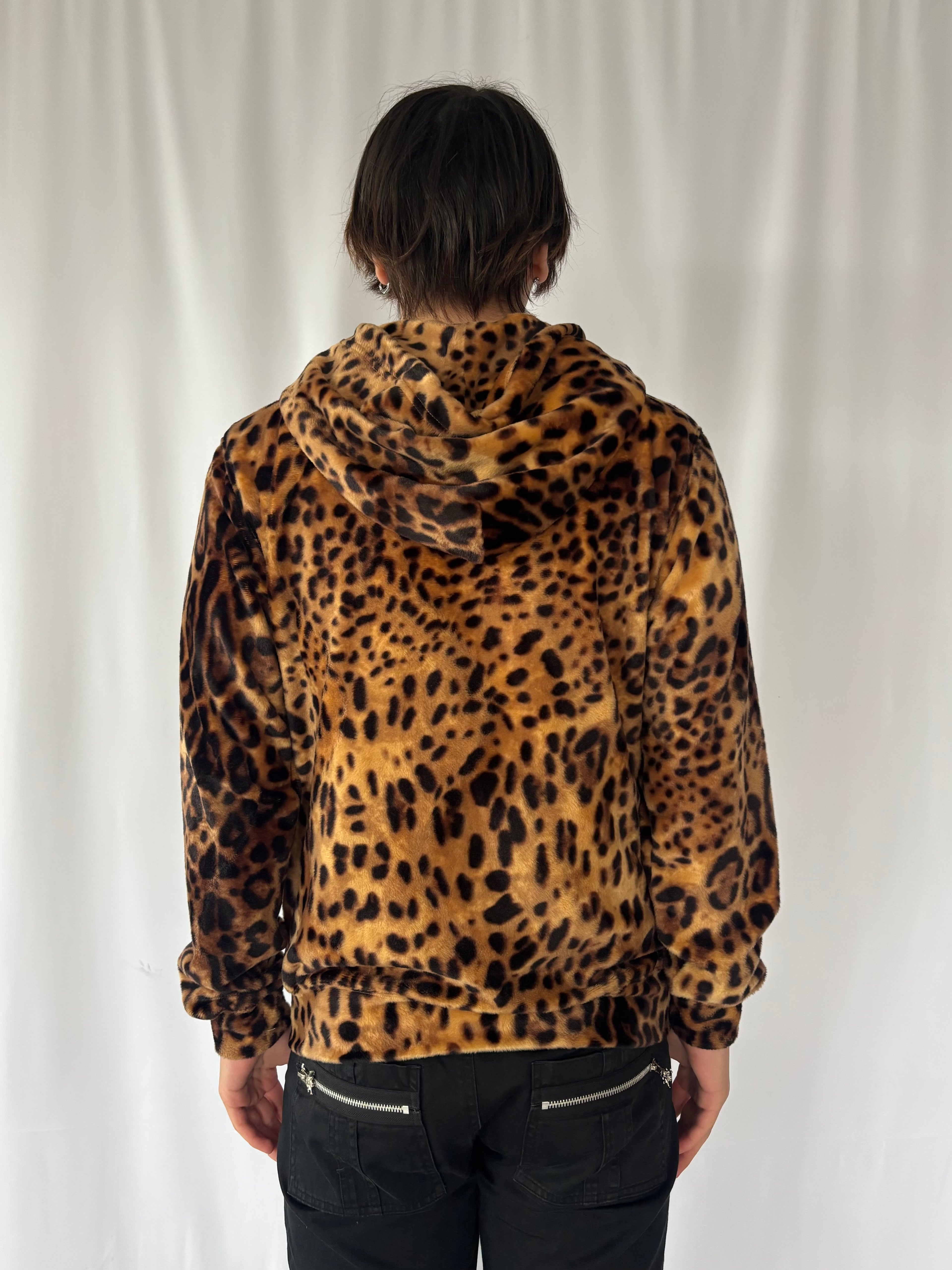 JOYRICH Leopard Fleece Zip Hoodie