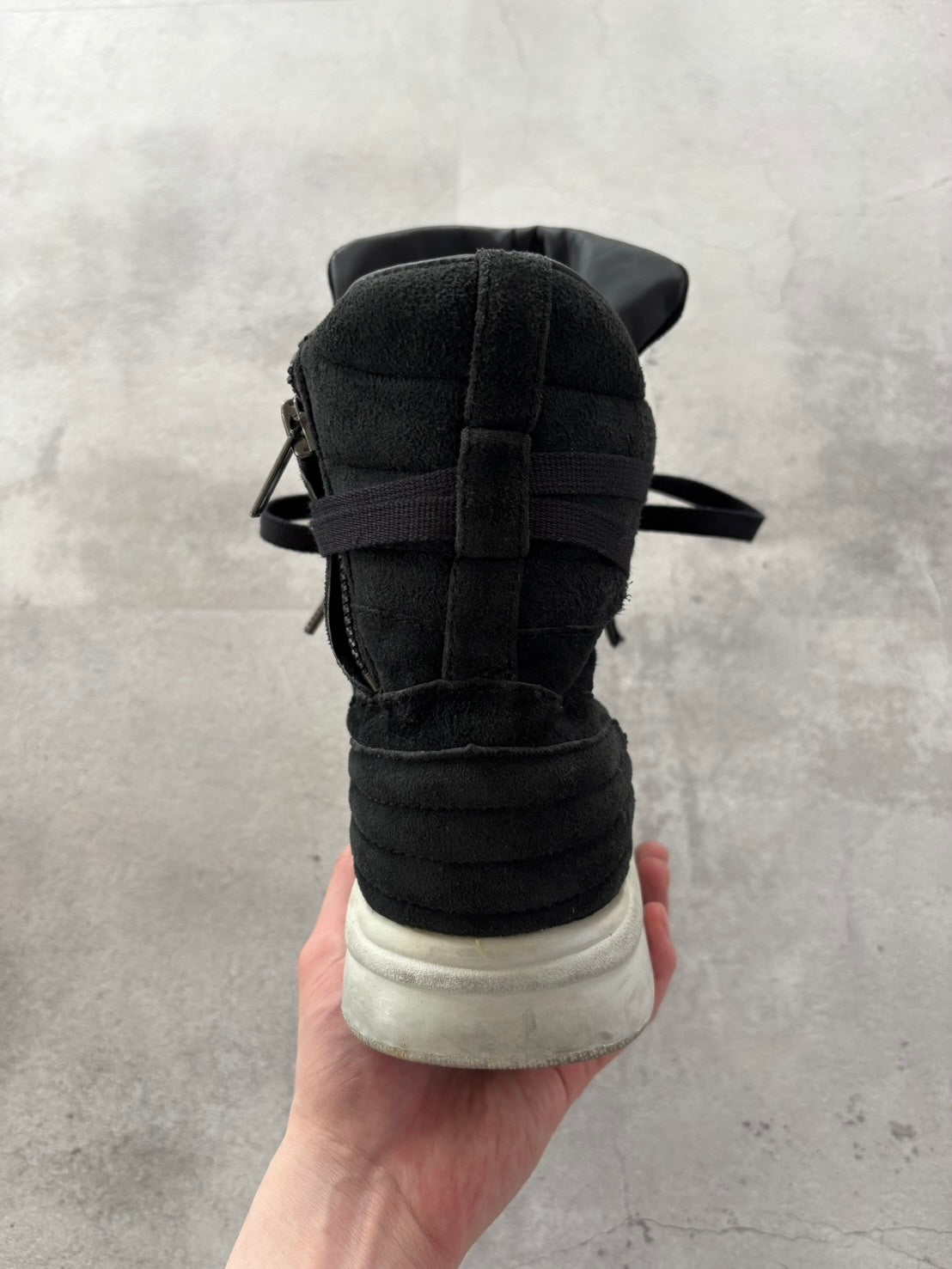 DIET BUTCHER SHADOW ZIP HIGH-CUT SNEAKERS