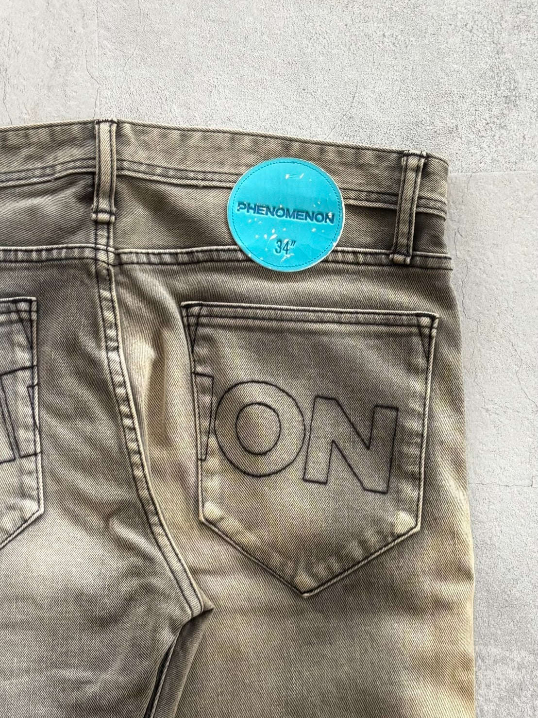 PHENOMENON Back Logo Stitch Denim