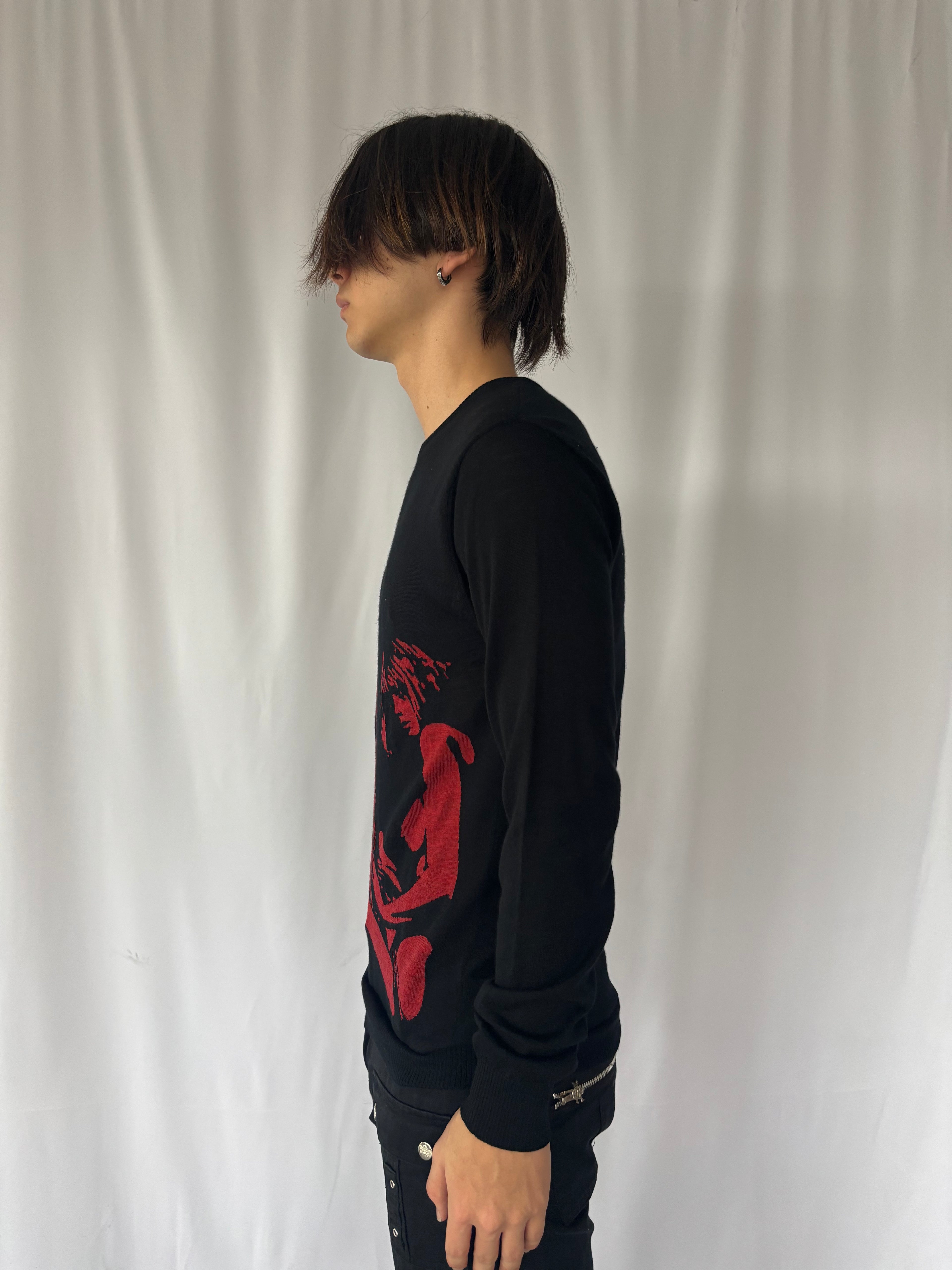 HYSTERIC GLAMOUR Red Girl Graphic Knit