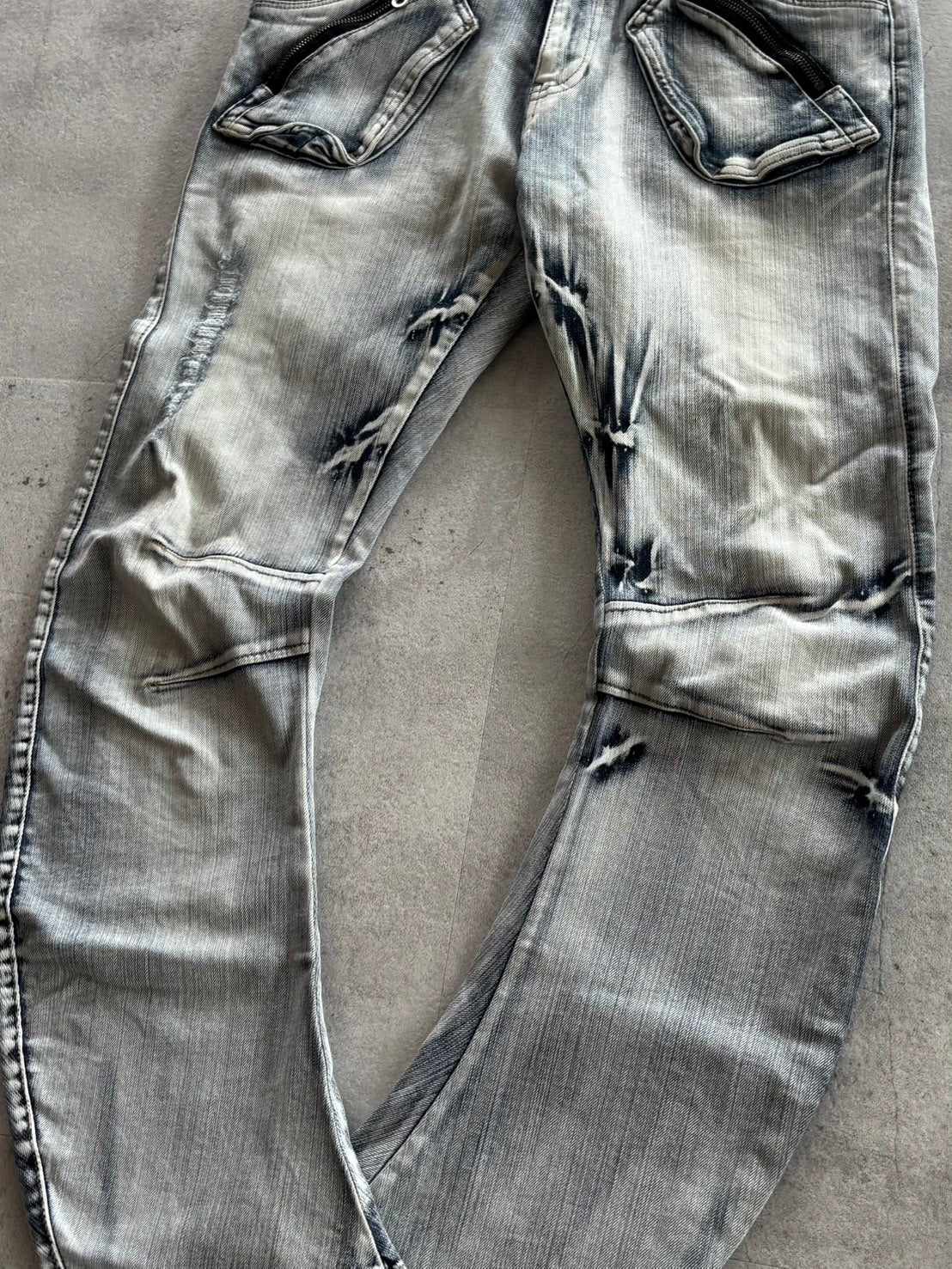 PPFM Multi Zip Vintage Wash Denim