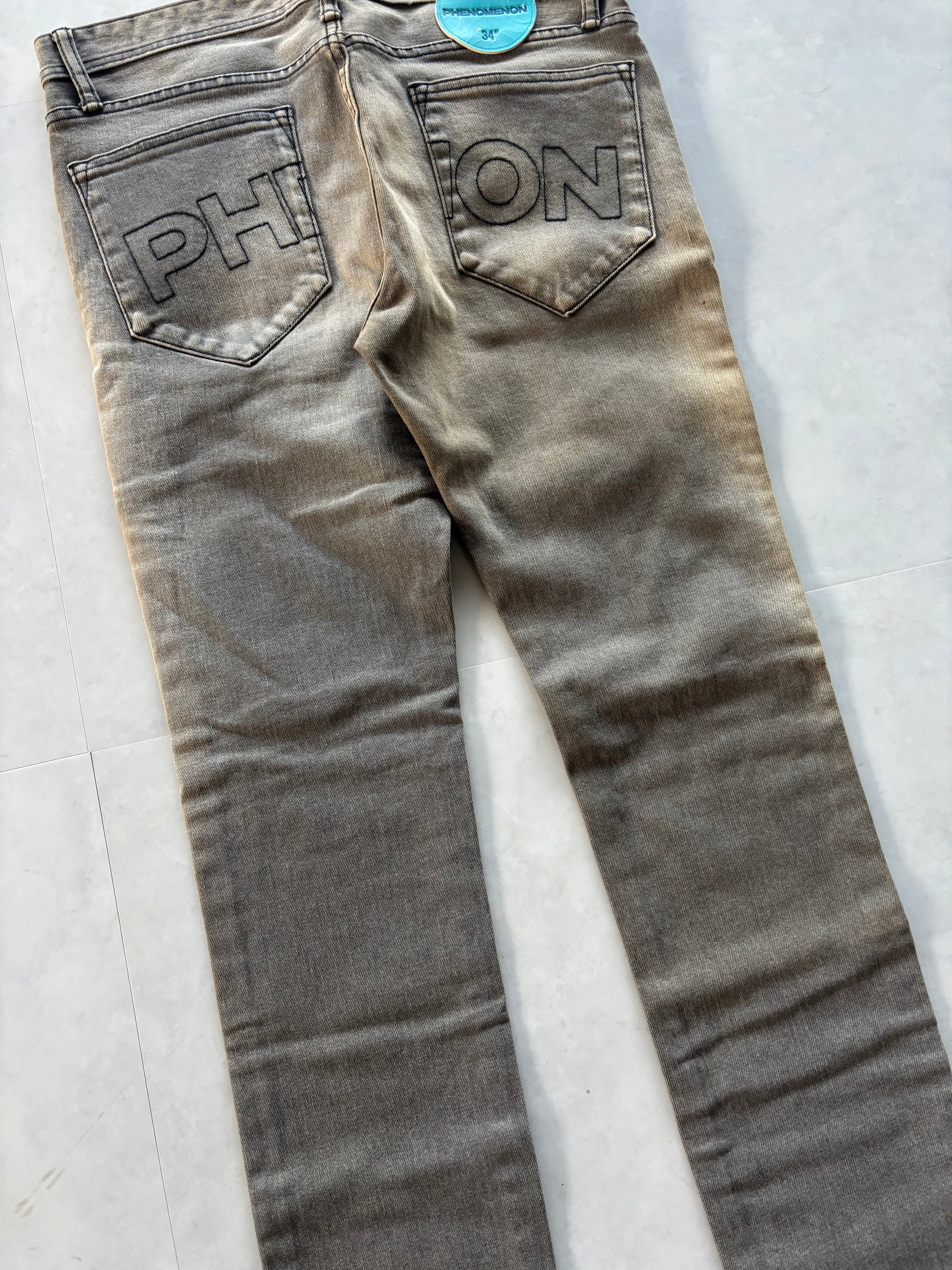 PHENOMENON Back Logo Stitch Denim