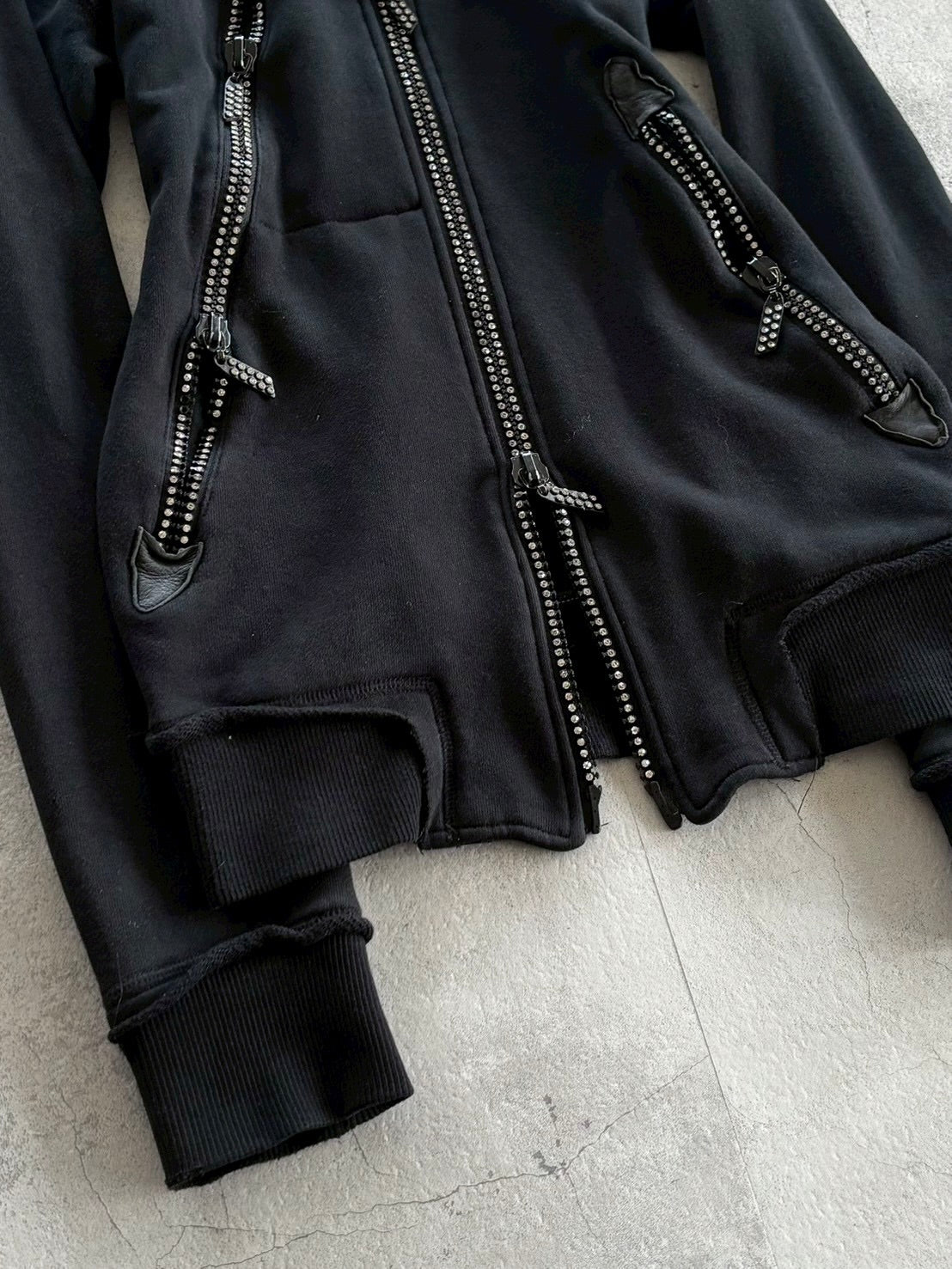 Francis Marks Studded Wing Zip Hoodie