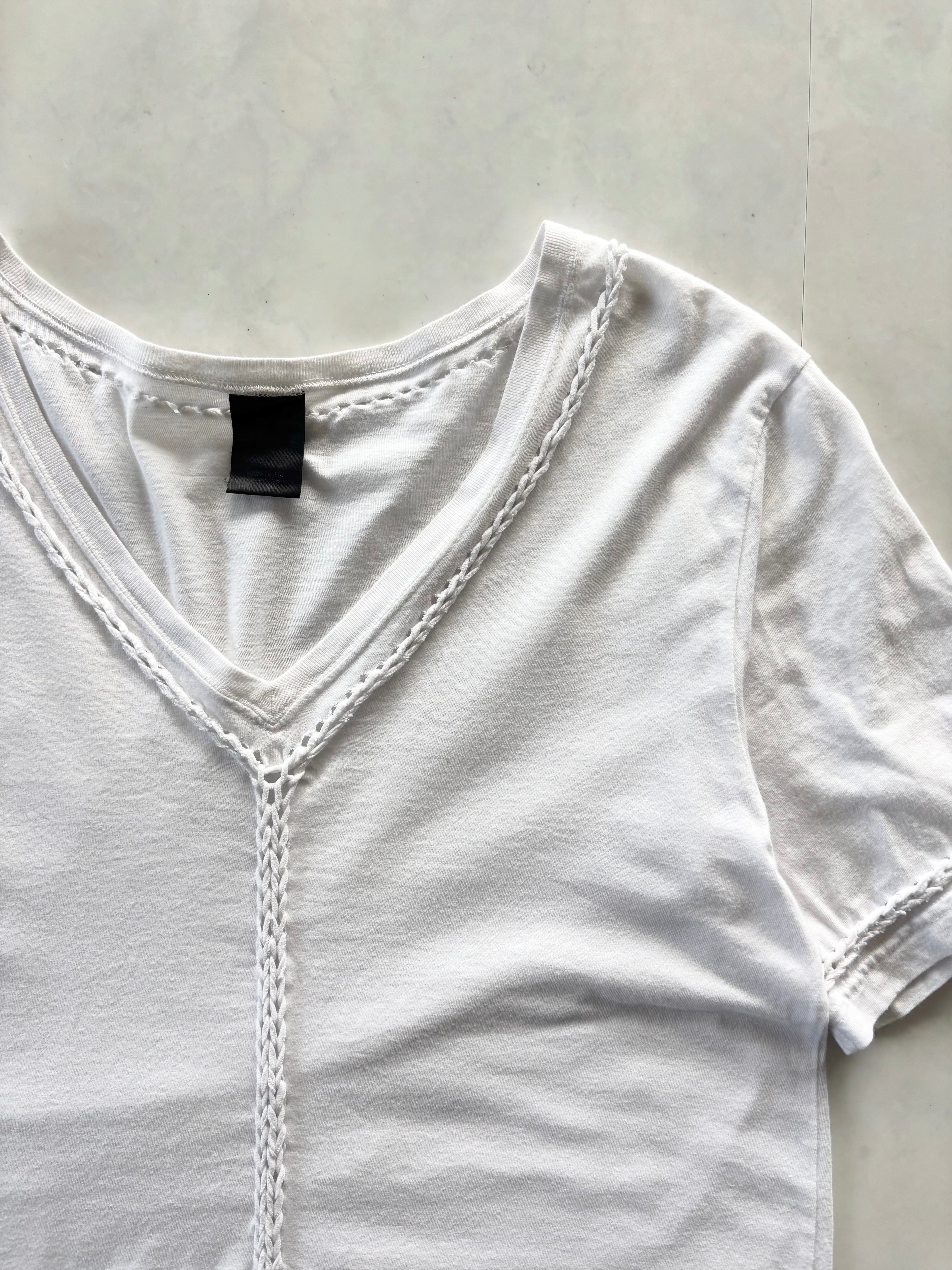 NUMBER (N)INE Knit Stitch V-Neck Tee