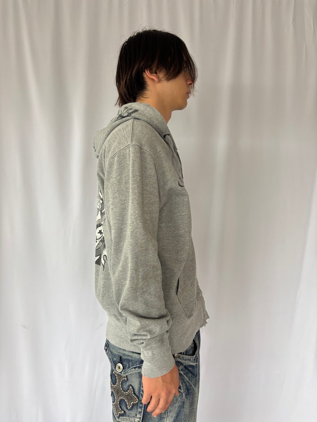 ED HARDY LOVE KILLS SLOWLY Skull Hoodie