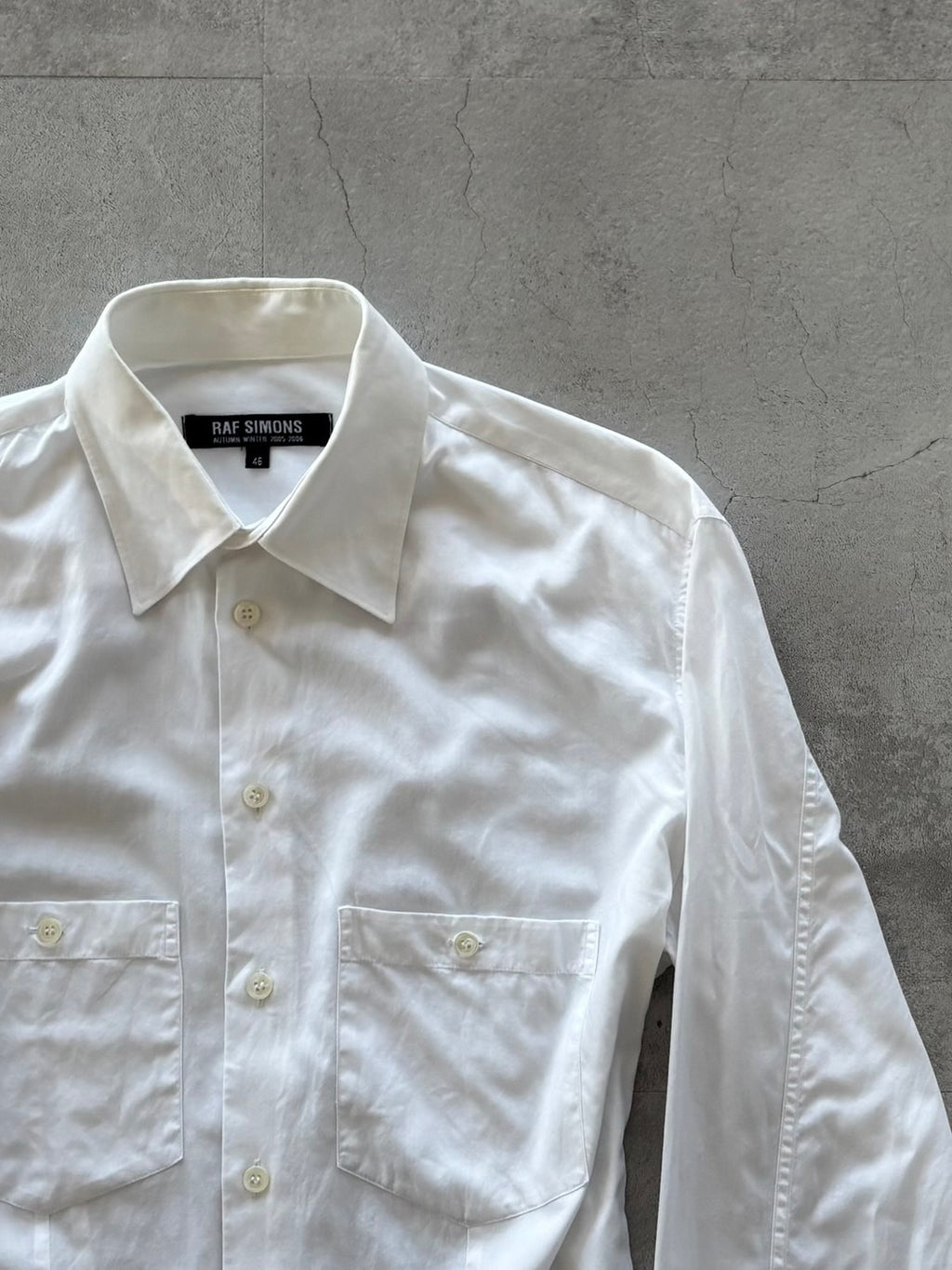 RAF SIMONS ARCHIVE MINIMAL WHITE SHIRT