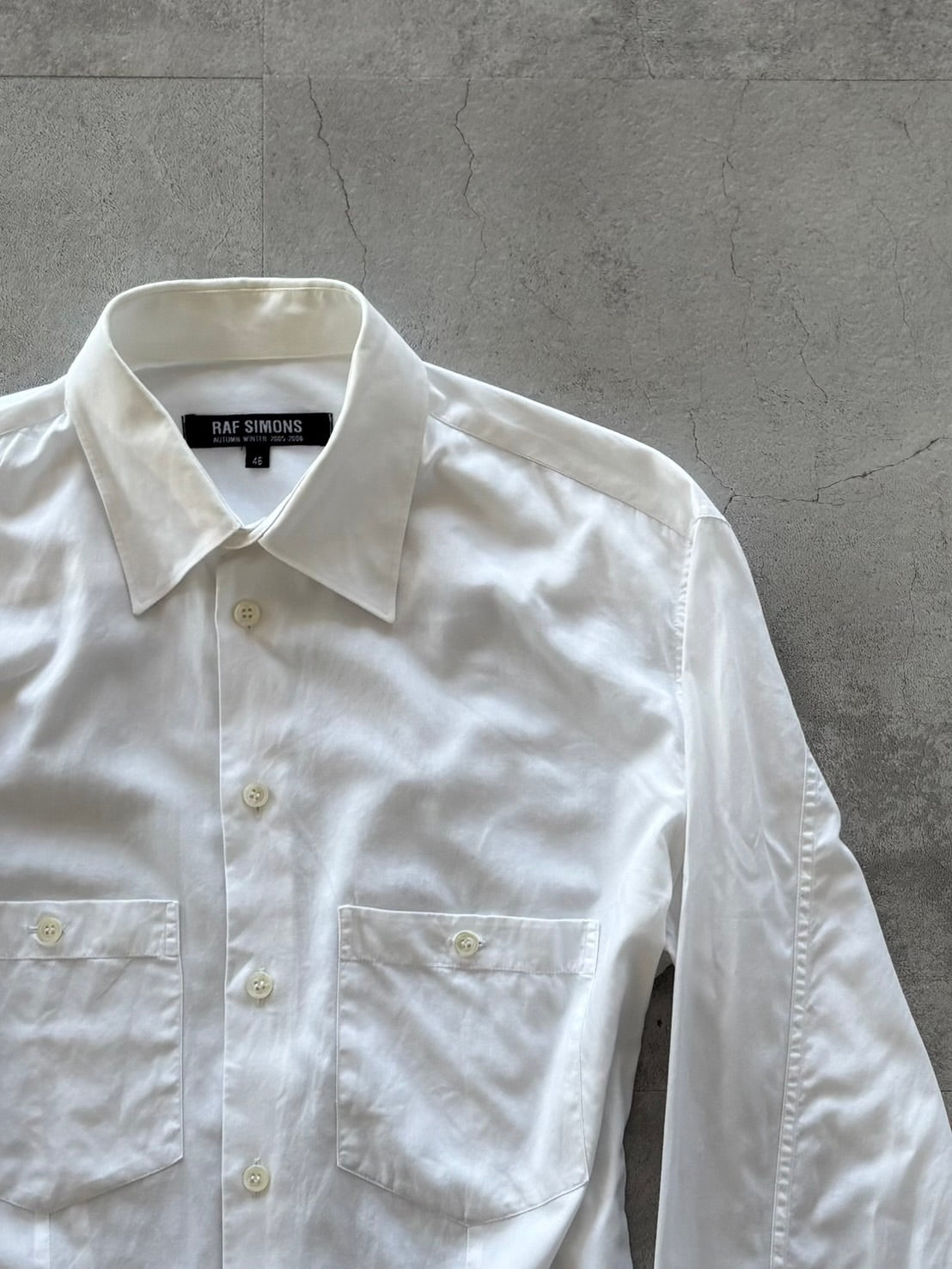 RAF SIMONS ARCHIVE MINIMAL WHITE SHIRT