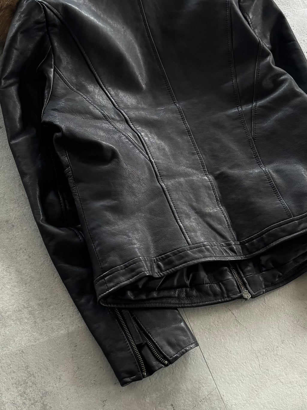 GOA Wild Fur Leather Jacket