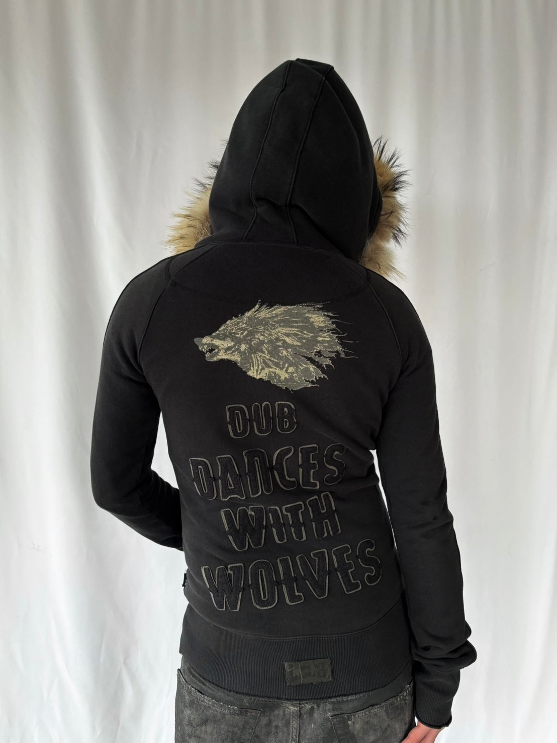 LGB Fur Hood Wolf Zip Hoodie