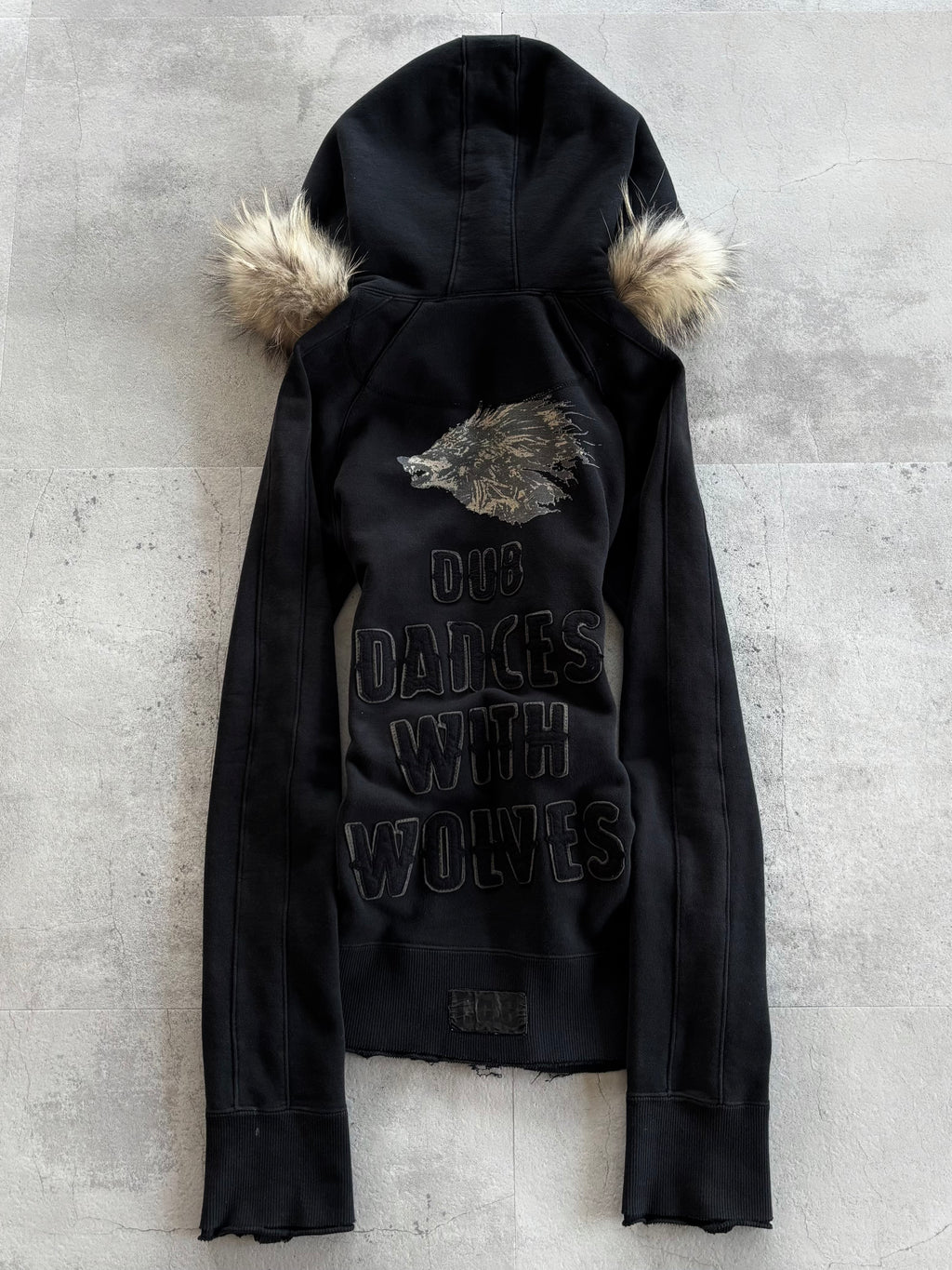 LGB Fur Hood Wolf Zip Hoodie