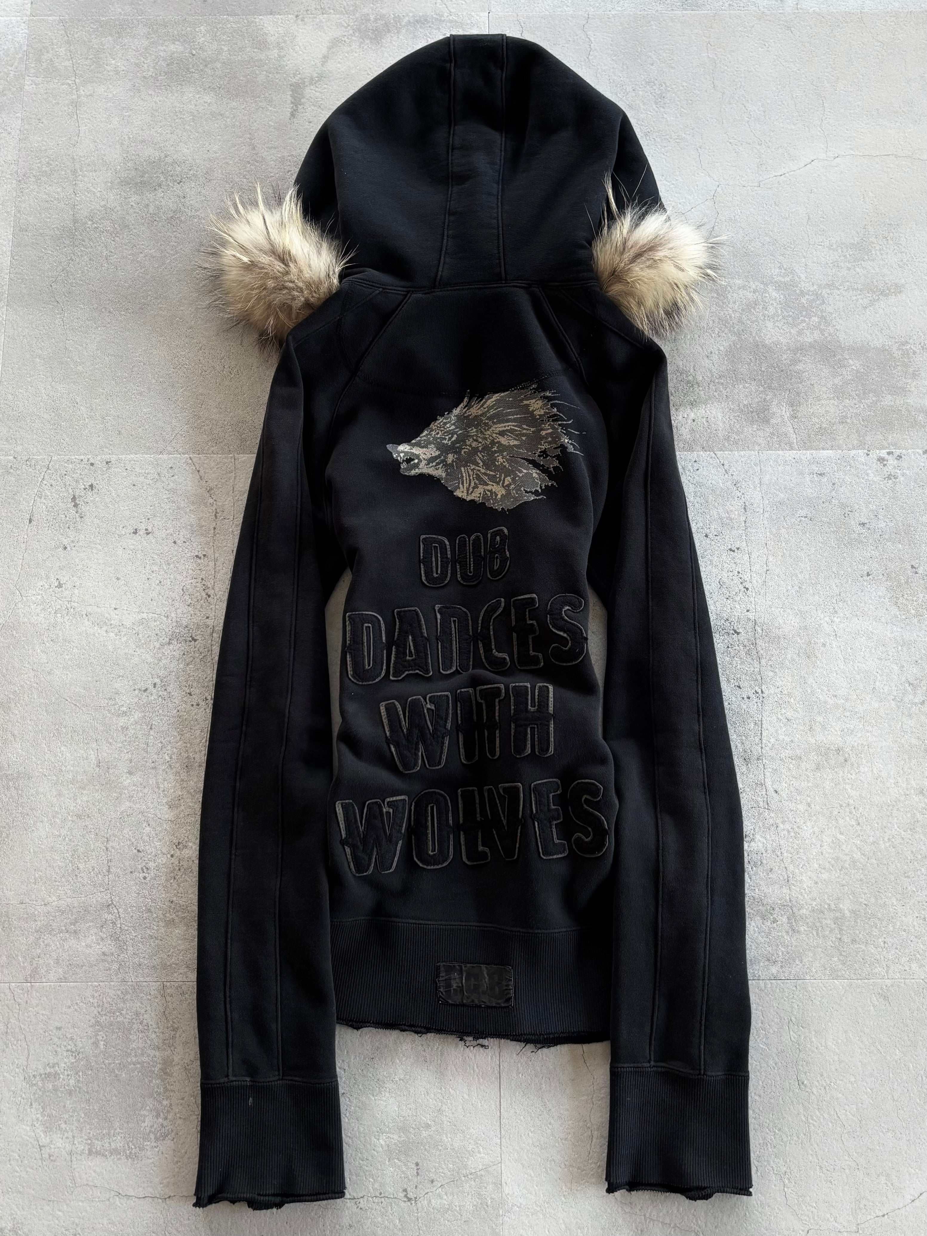 LGB Fur Hood Wolf Zip Hoodie