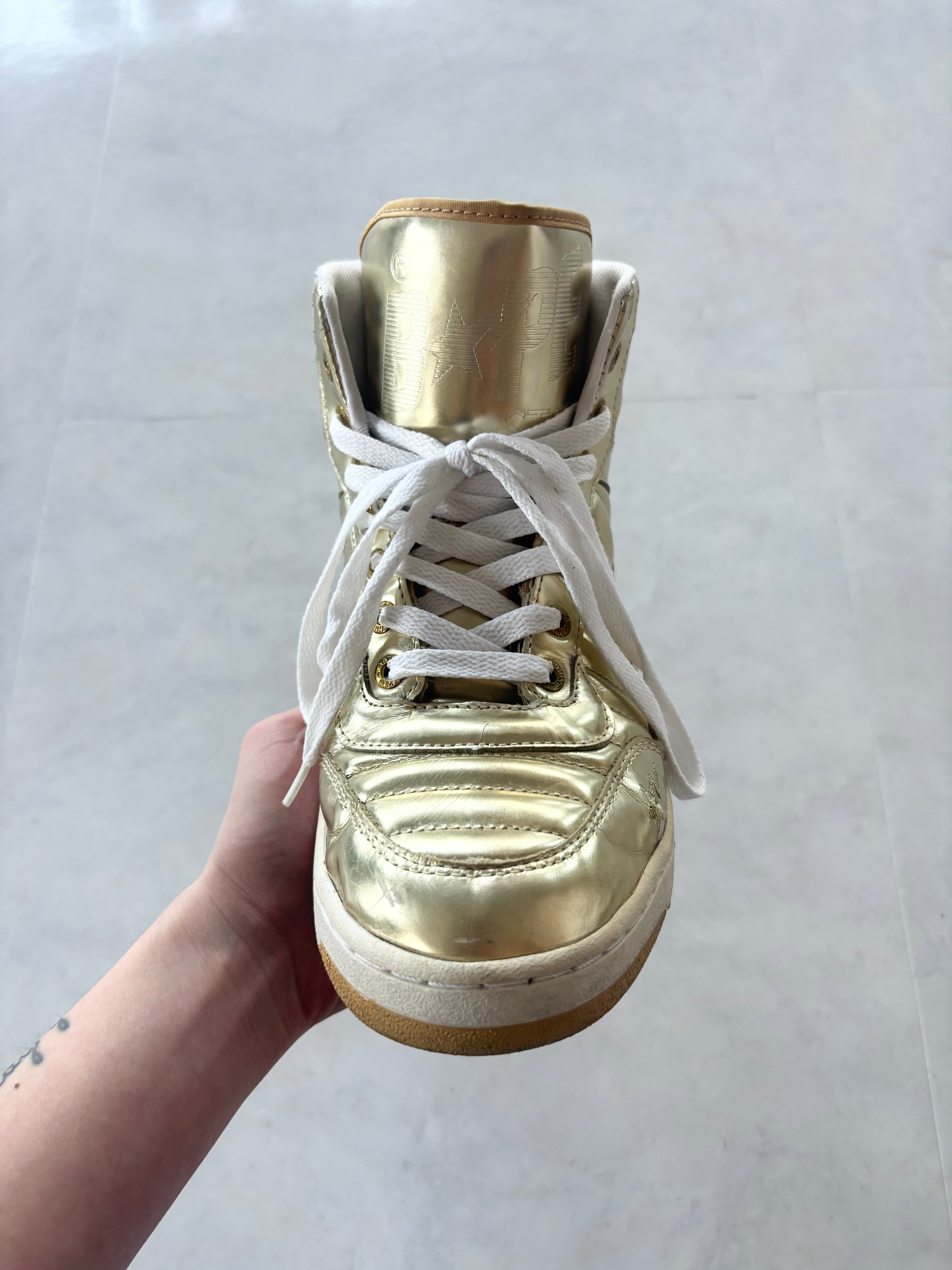 A Bathing Ape® Bapesta Metallic Gold High Top