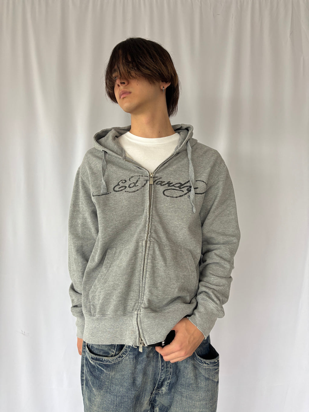 ED HARDY LOVE KILLS SLOWLY Skull Hoodie