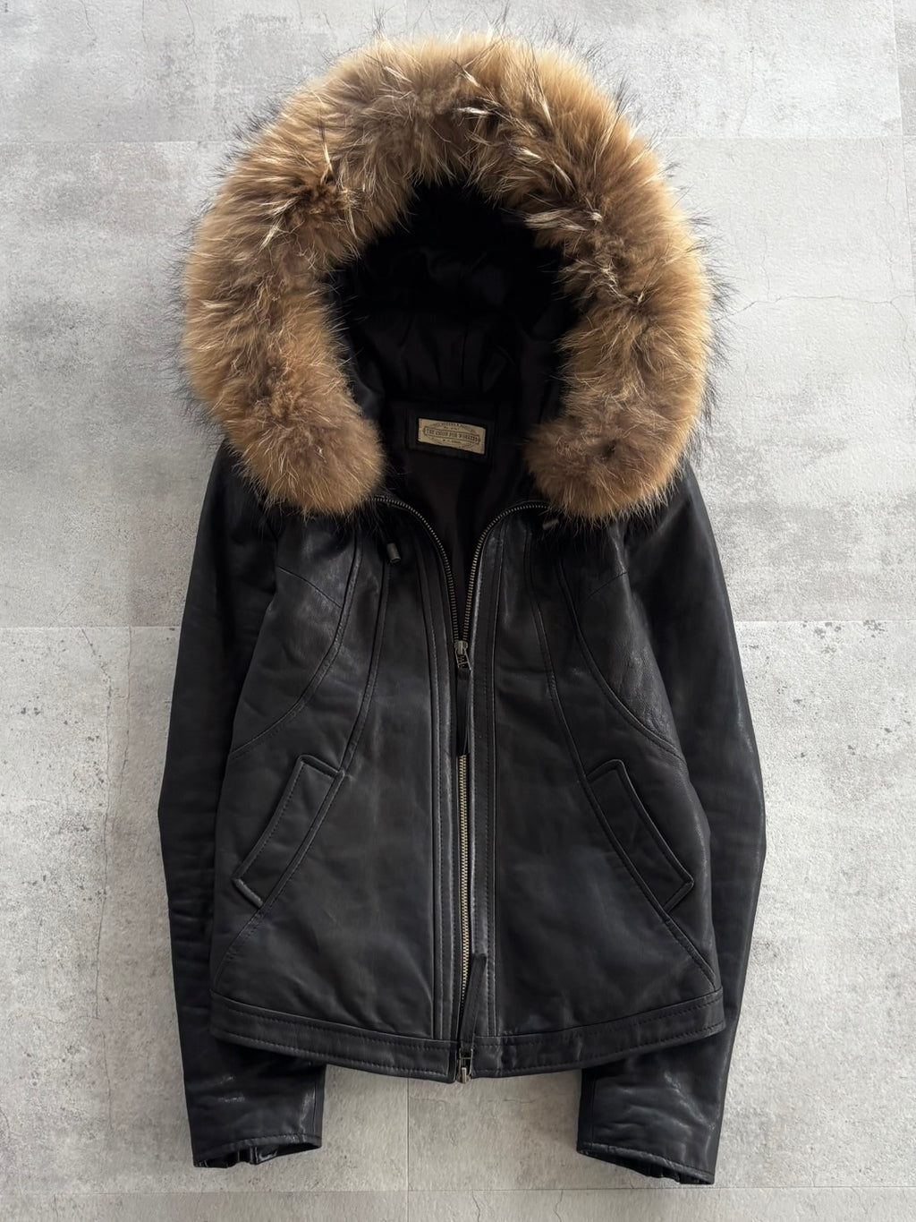 GOA Wild Fur Leather Jacket
