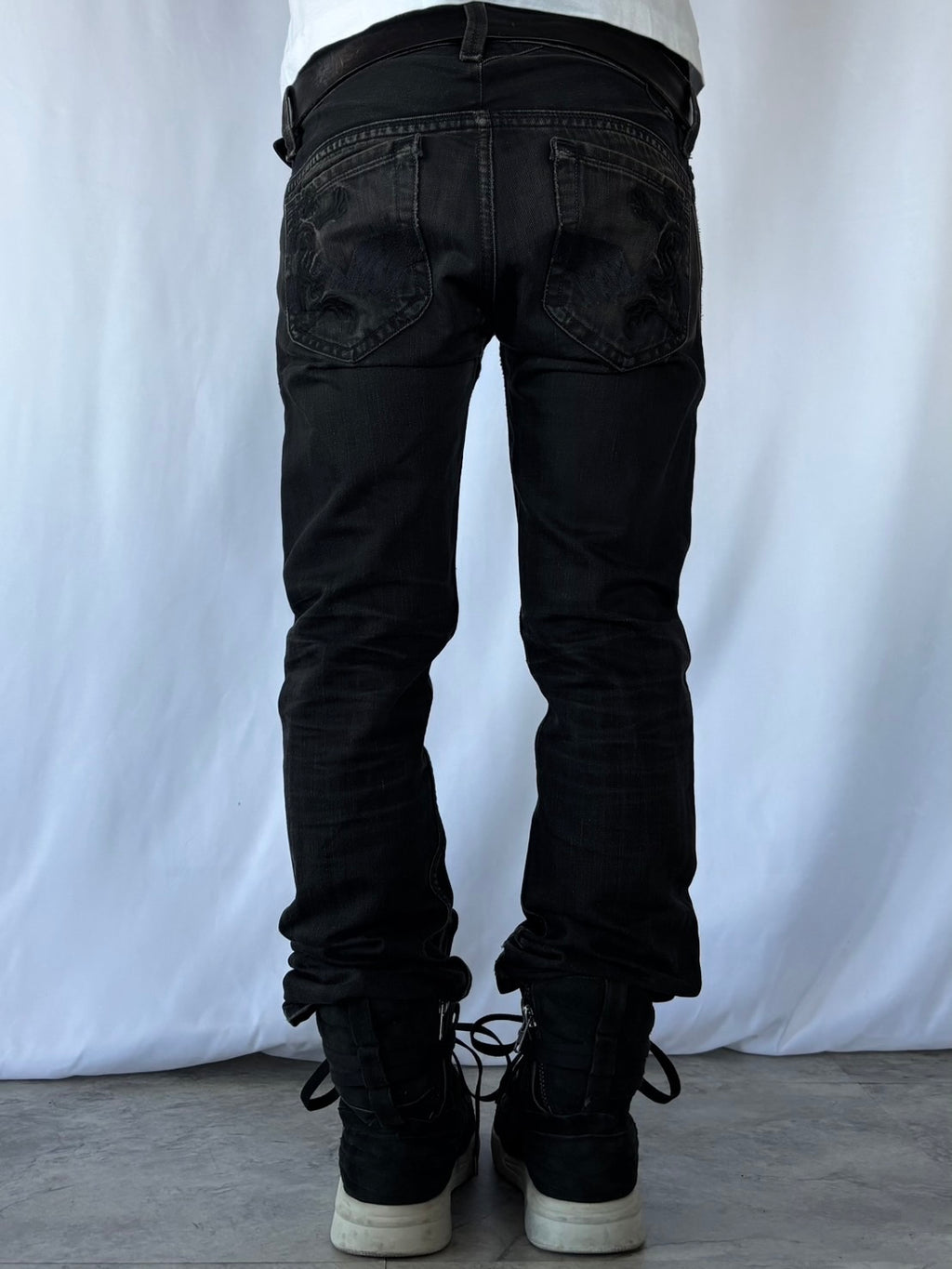 DIET BUTCHER SHADOW ZIP HIGH-CUT SNEAKERS