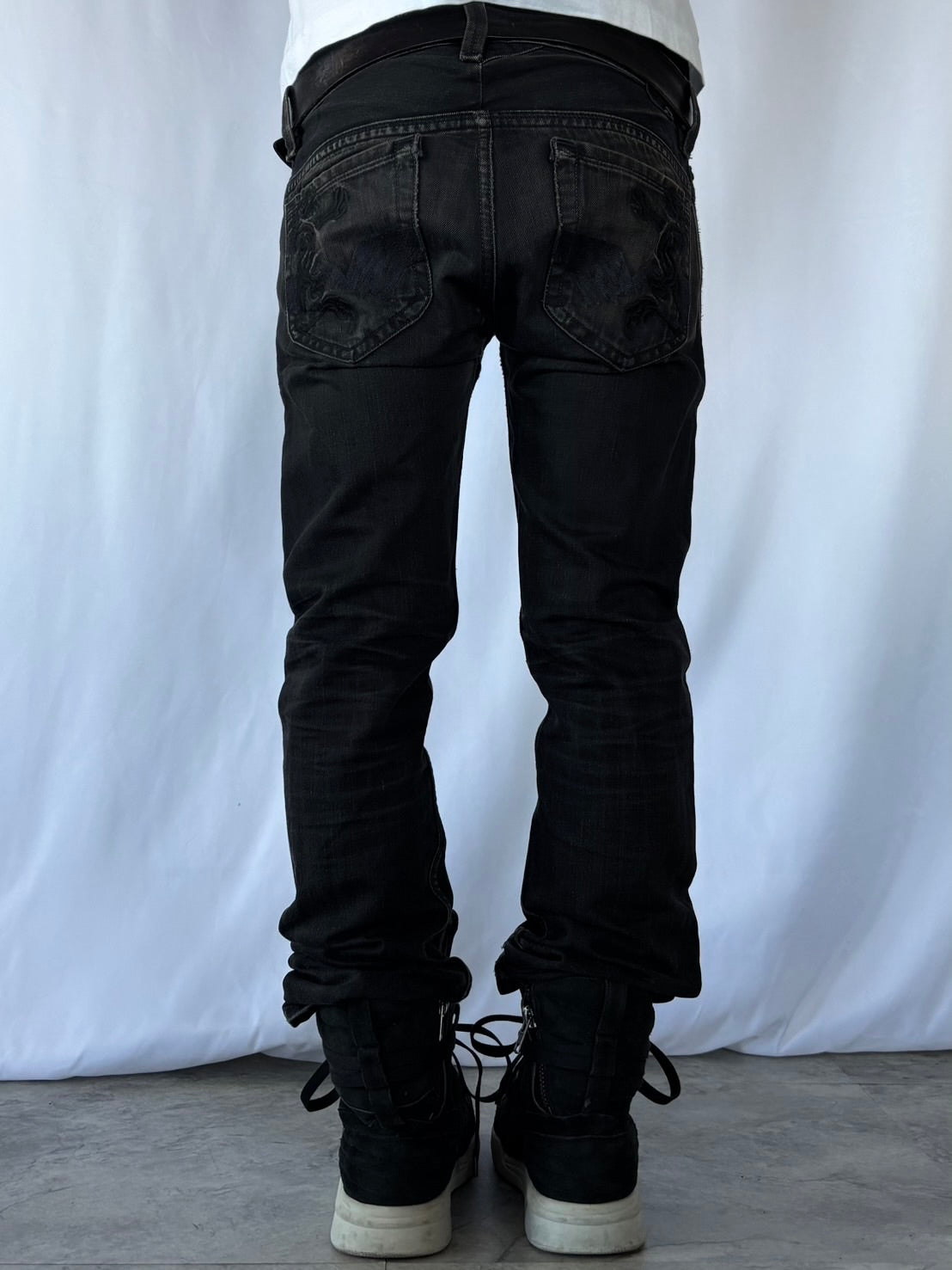 DIET BUTCHER SHADOW ZIP HIGH-CUT SNEAKERS