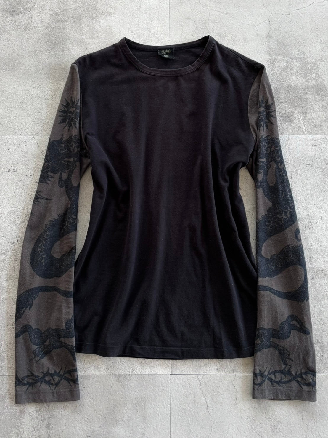 Jean Paul Gaultier Dragon Sheer Sleeve Long Sleeve