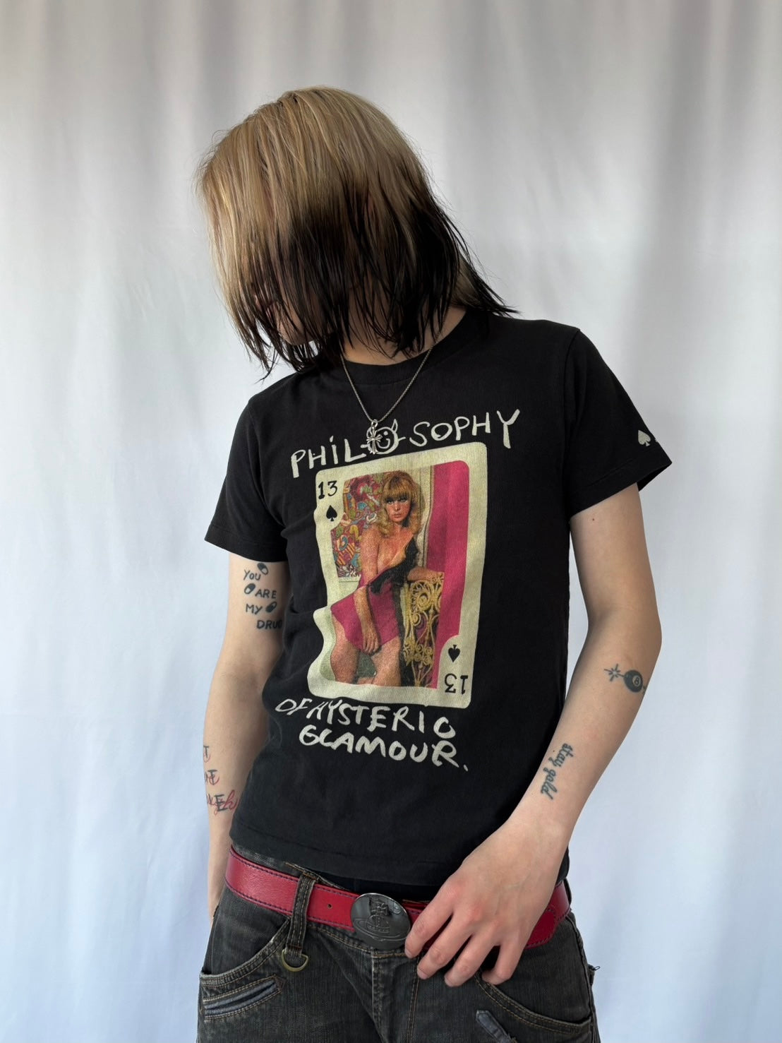 HYSTERIC GLAMOUR 13PHILOSOPHY GIRL GRAPHIC TEE