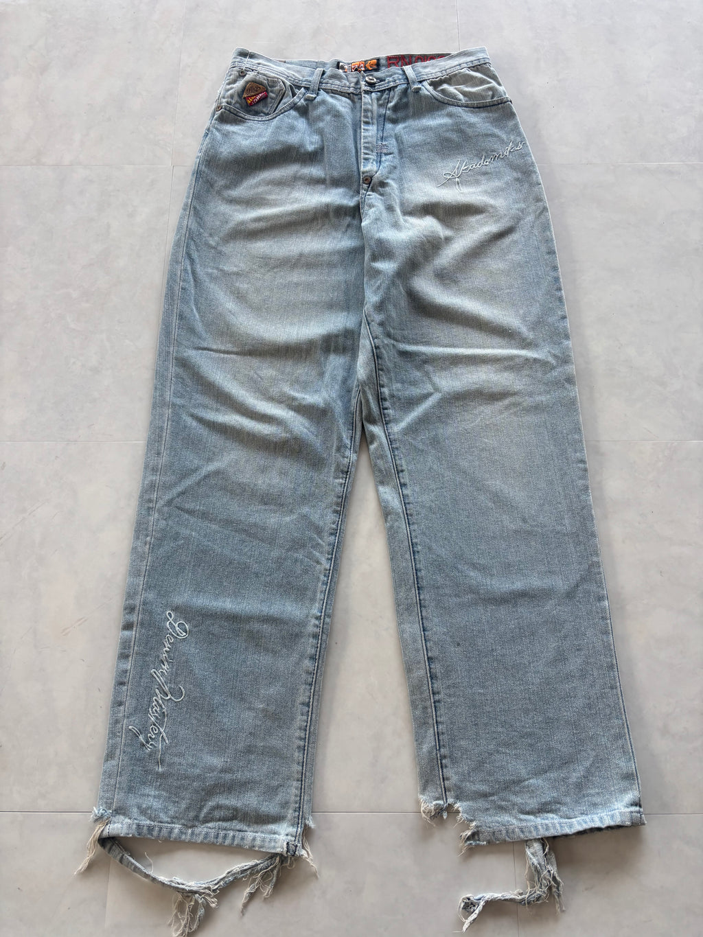 AKADEMIKS Back Embroidery Lion Denim