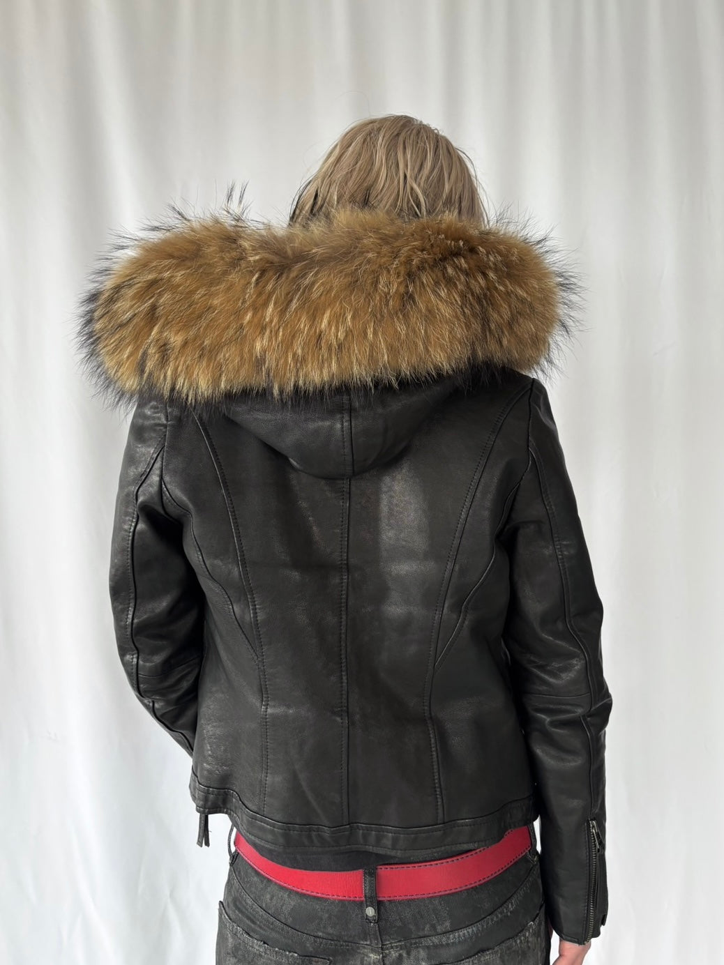 GOA Wild Fur Leather Jacket