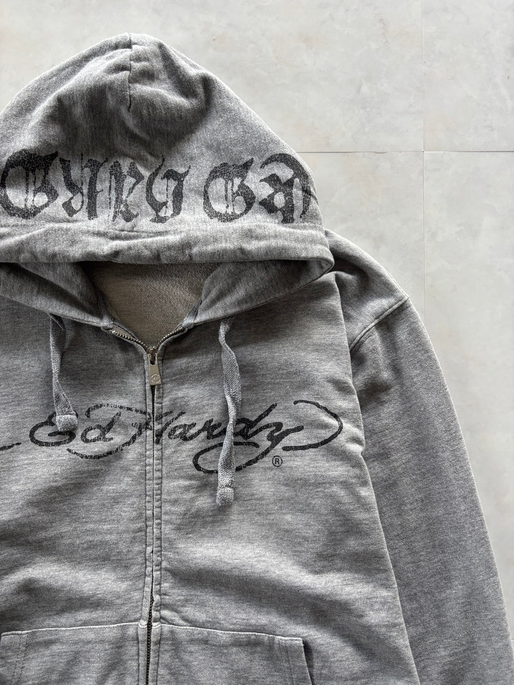 ED HARDY LOVE KILLS SLOWLY Skull Hoodie