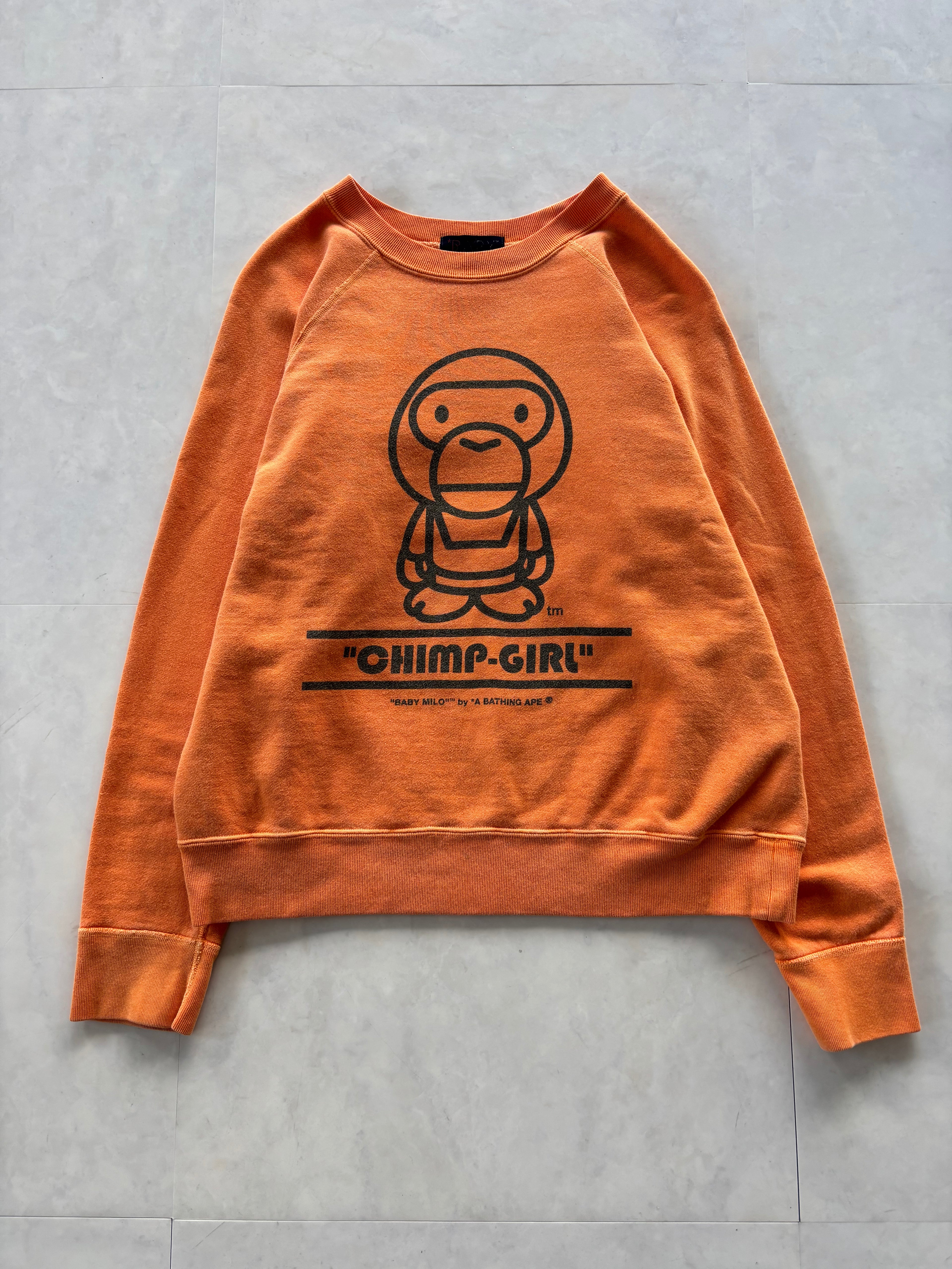 A BATHING APE® CHIMP-GIRL Milo Crewneck