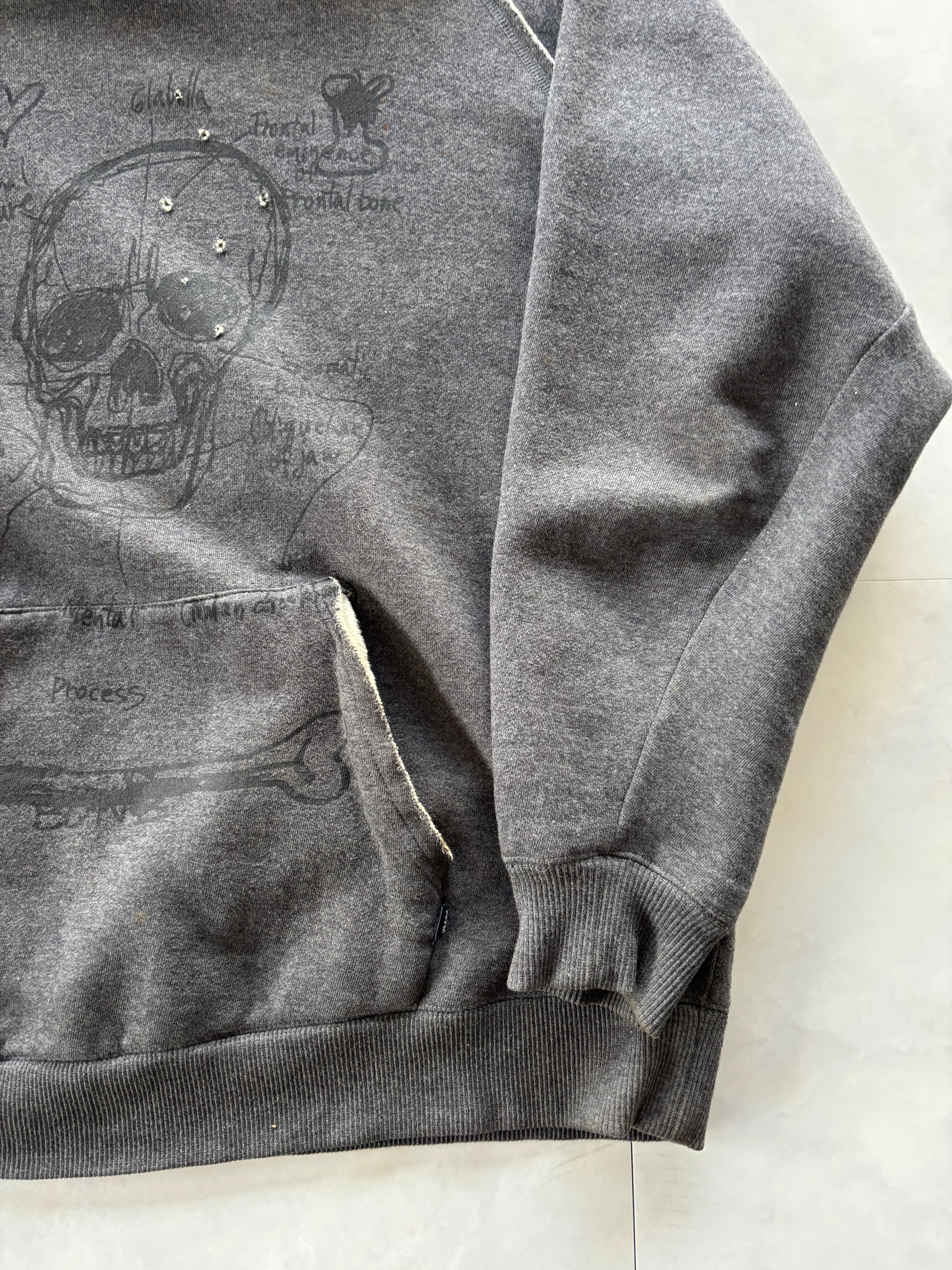 PPFM Anatomy Skull Raw-Cut Hoodie