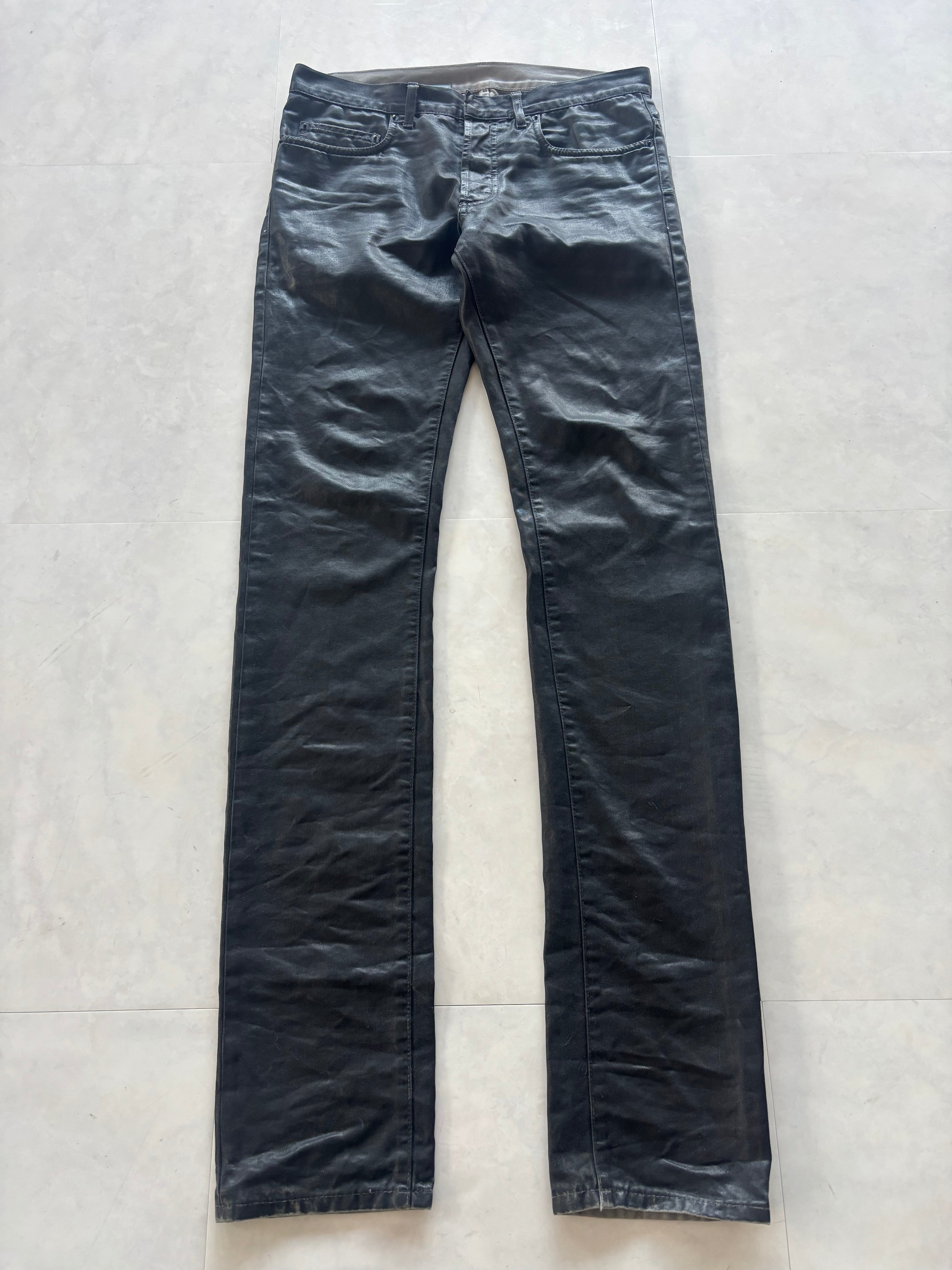 DIOR HOMME Wax Coating Straight Jeans