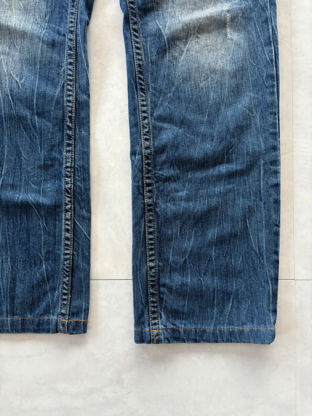 RED PEPPER skull heavy embroidery denim