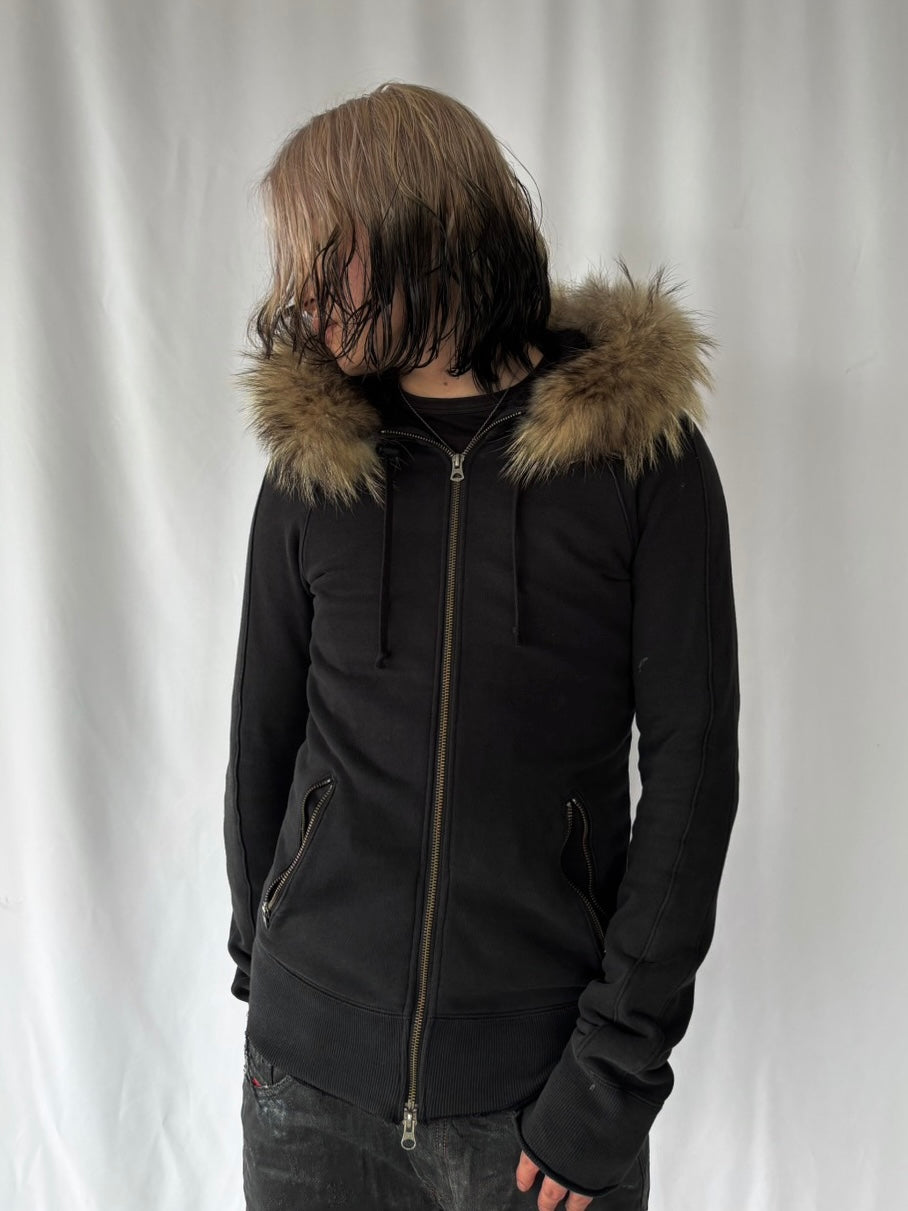 LGB Fur Hood Wolf Zip Hoodie