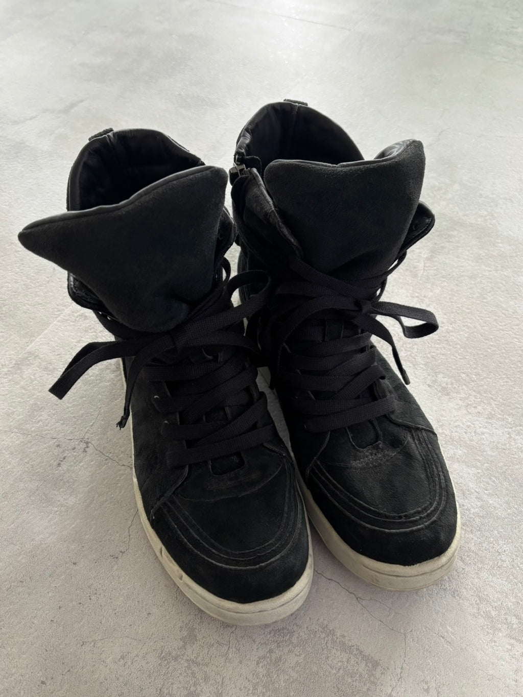 DIET BUTCHER SHADOW ZIP HIGH-CUT SNEAKERS