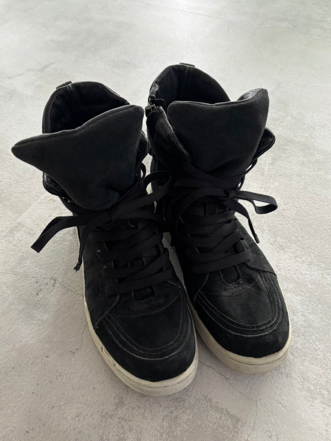 DIET BUTCHER SHADOW ZIP HIGH-CUT SNEAKERS