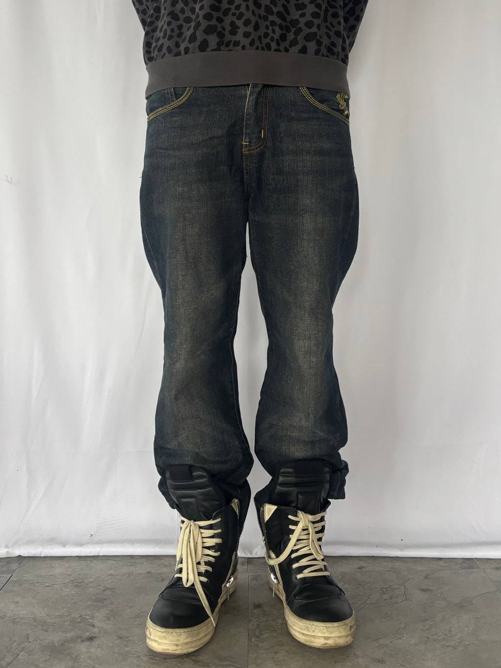 CHRISTIAN AUDIGIER embroidery denim pants