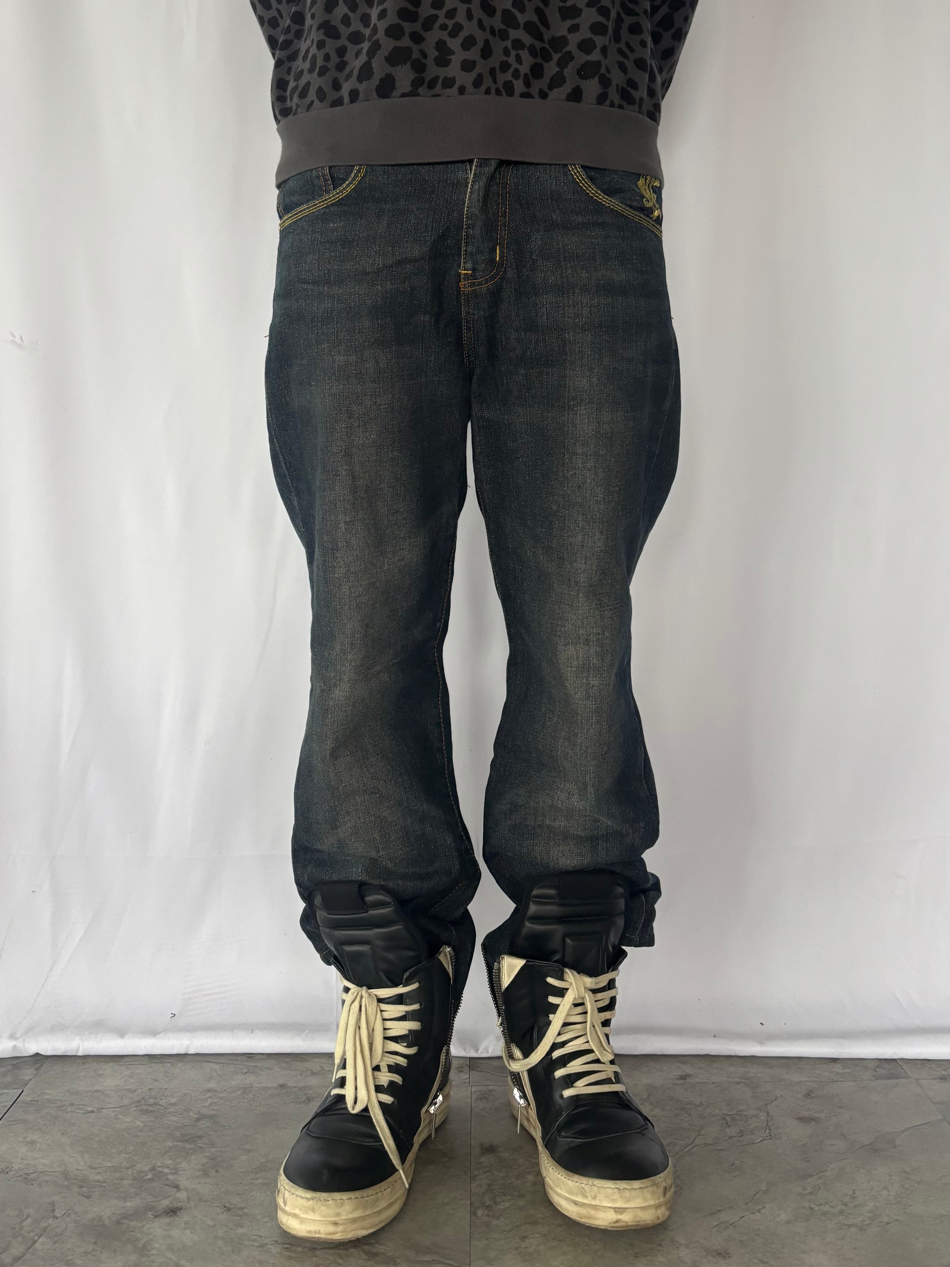 CHRISTIAN AUDIGIER embroidery denim pants