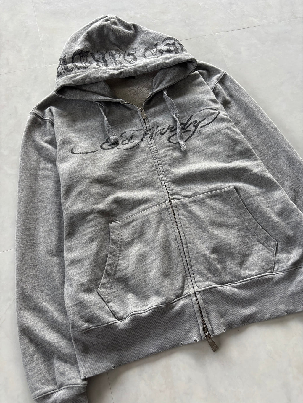 ED HARDY LOVE KILLS SLOWLY Skull Hoodie