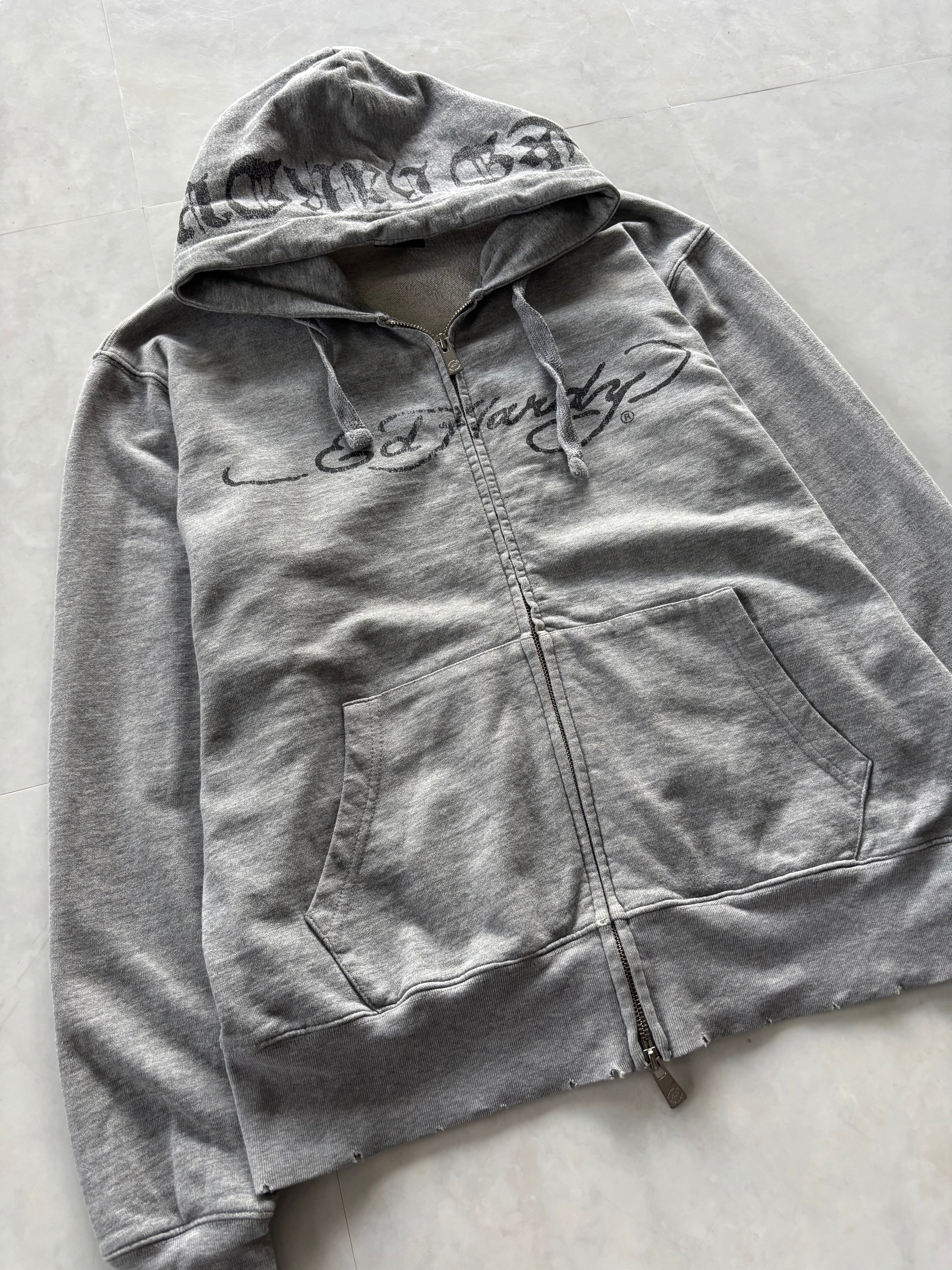 ED HARDY LOVE KILLS SLOWLY Skull Hoodie