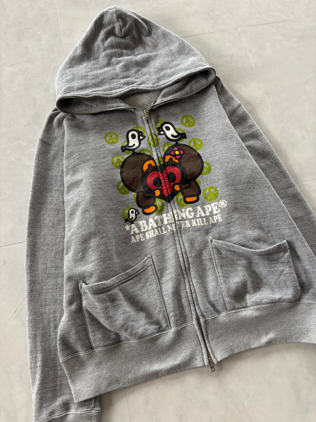 A BATHING APE® Peaceful Animals Zip Hoodie