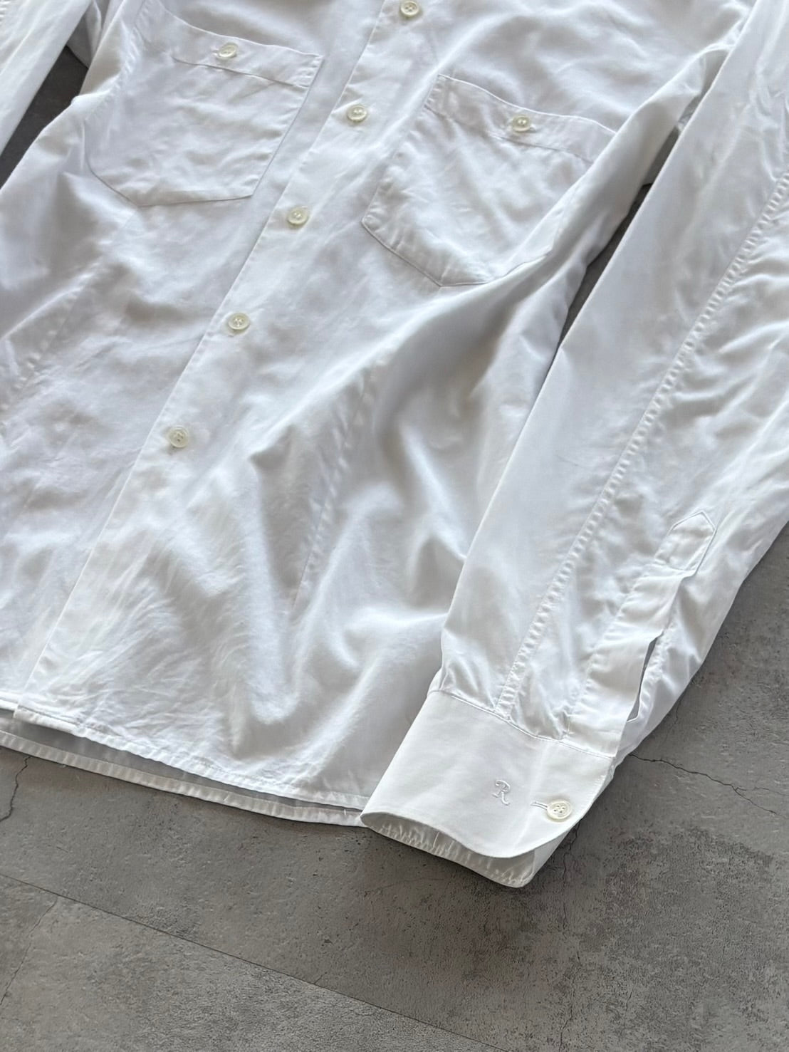 RAF SIMONS ARCHIVE MINIMAL WHITE SHIRT