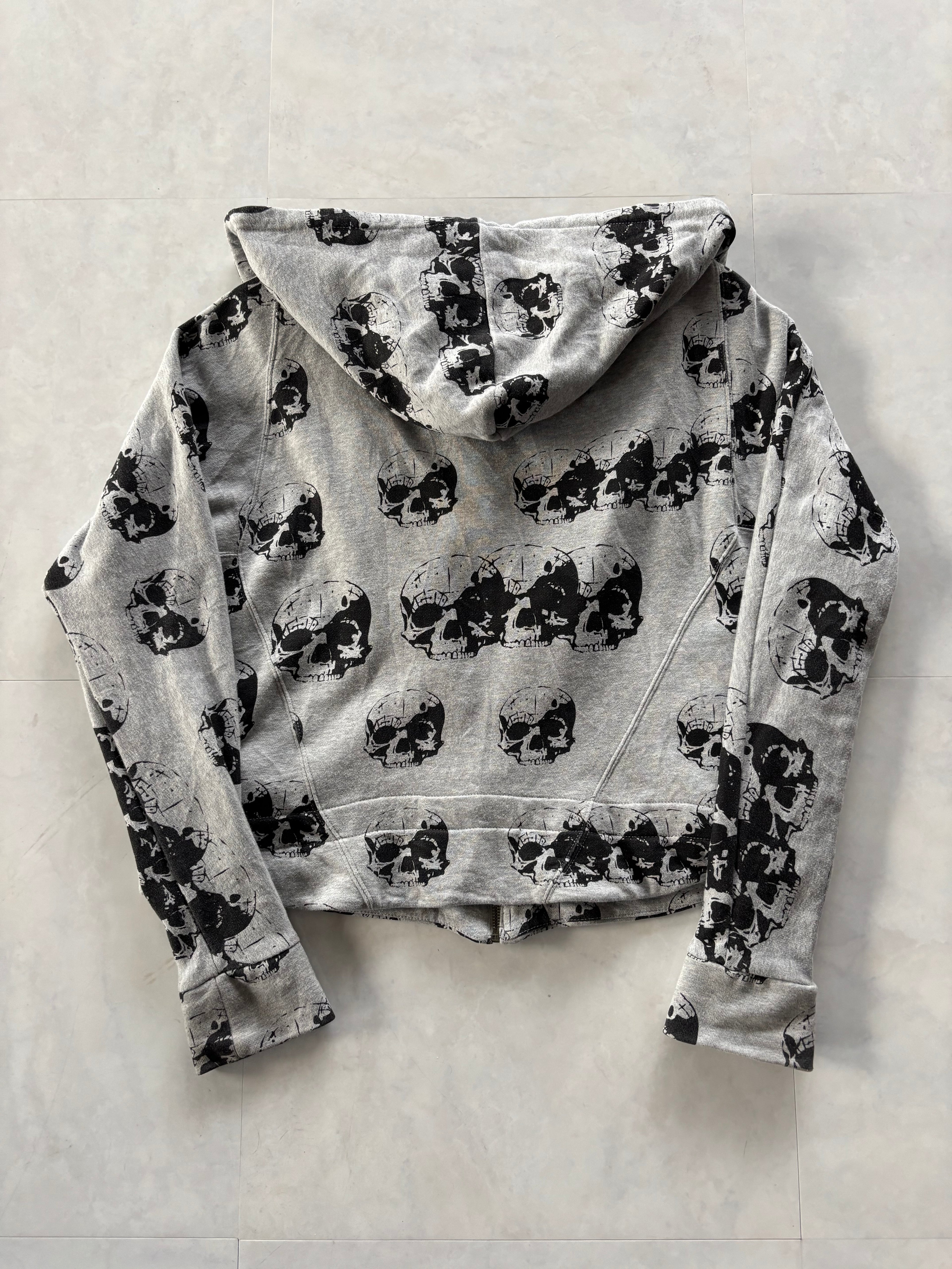 GLAD NEWS All-Over Skull Zip Hoodie