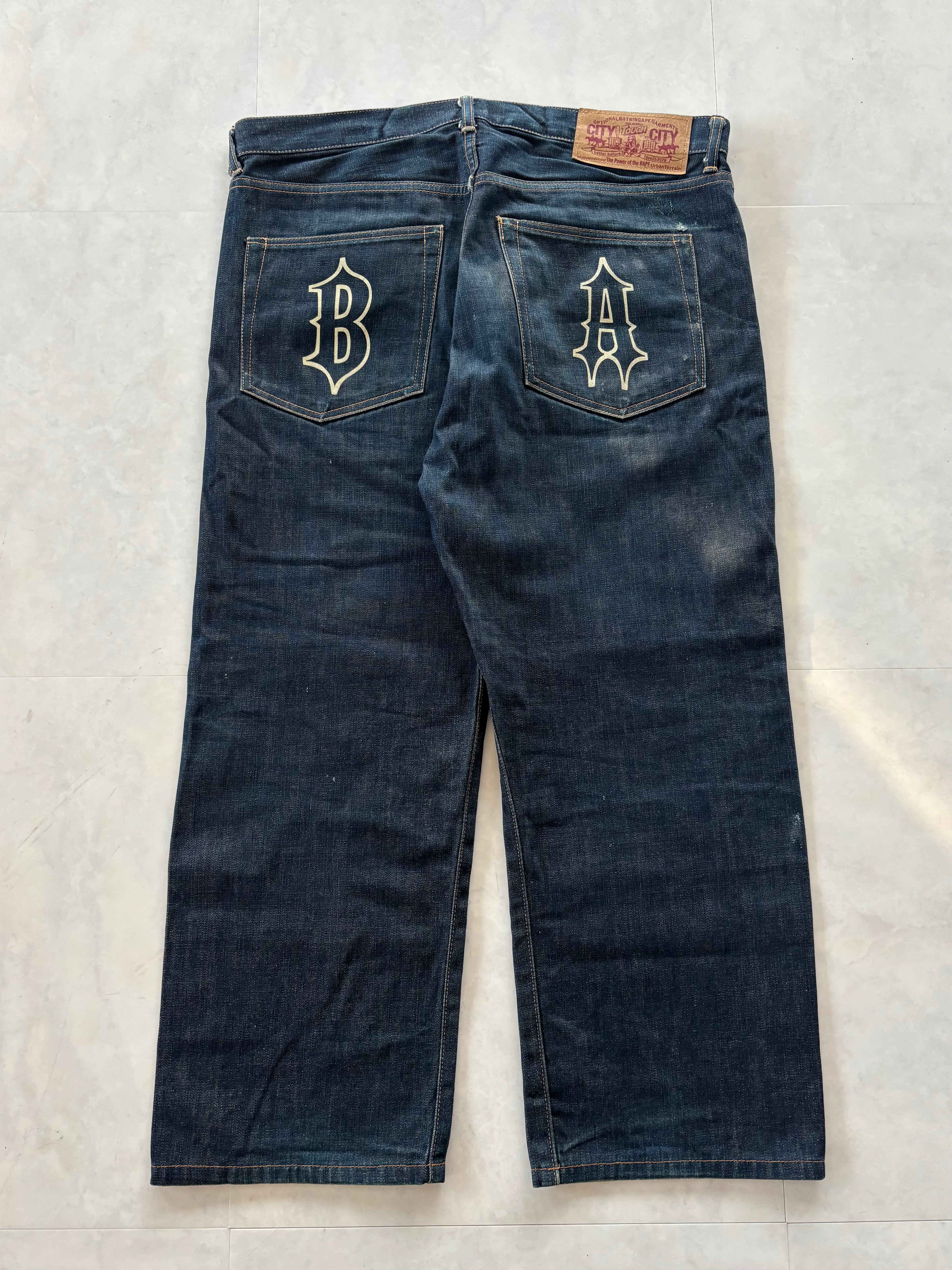 A BATHING APE® Back Logo Denim Pants