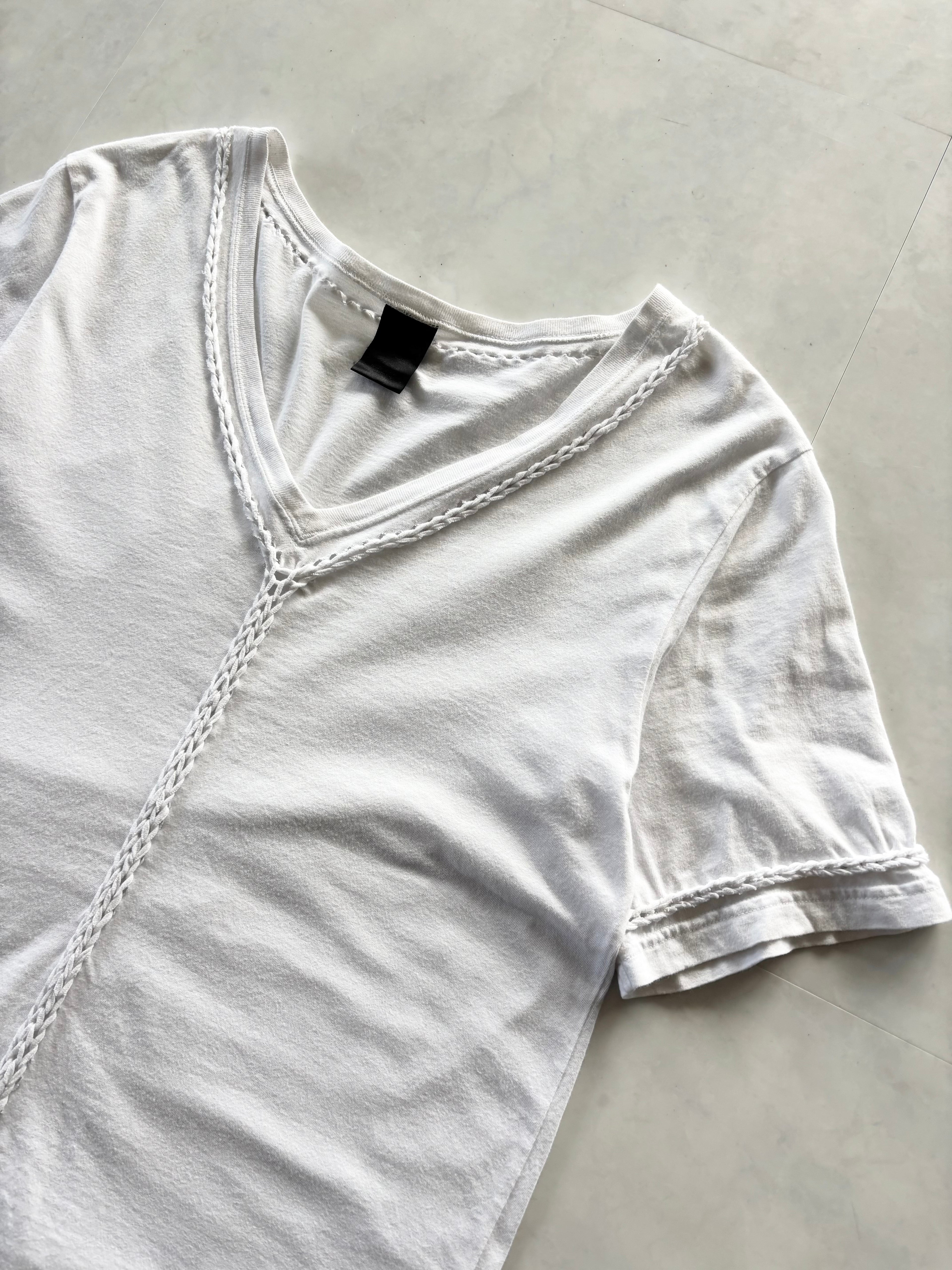 NUMBER (N)INE Knit Stitch V-Neck Tee