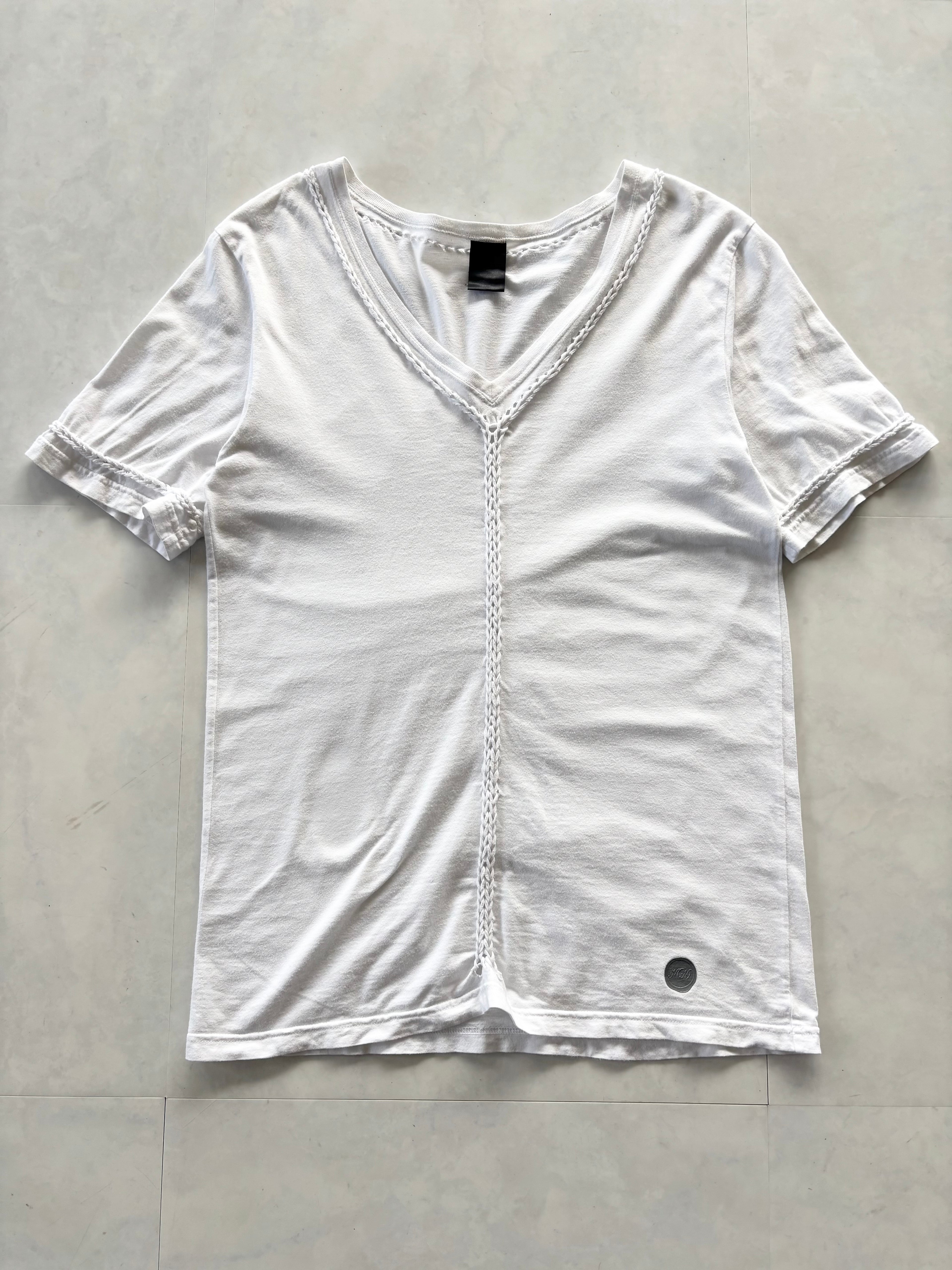 NUMBER (N)INE Knit Stitch V-Neck Tee