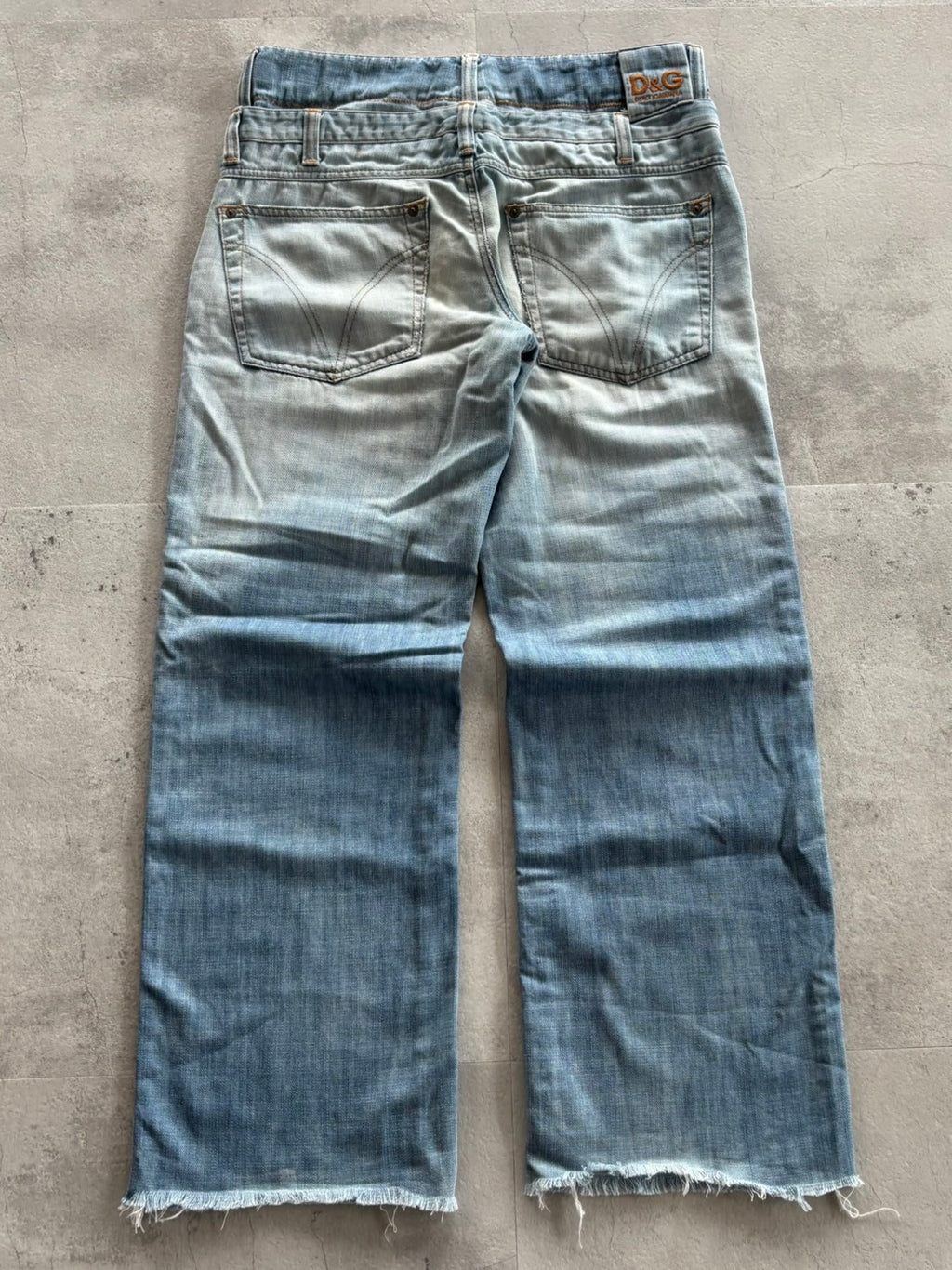 Dolce & Gabbana Double Waist Crash Denim