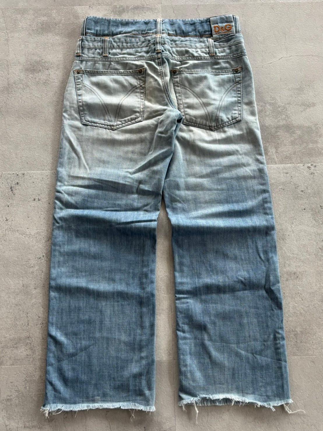 Dolce & Gabbana Double Waist Crash Denim