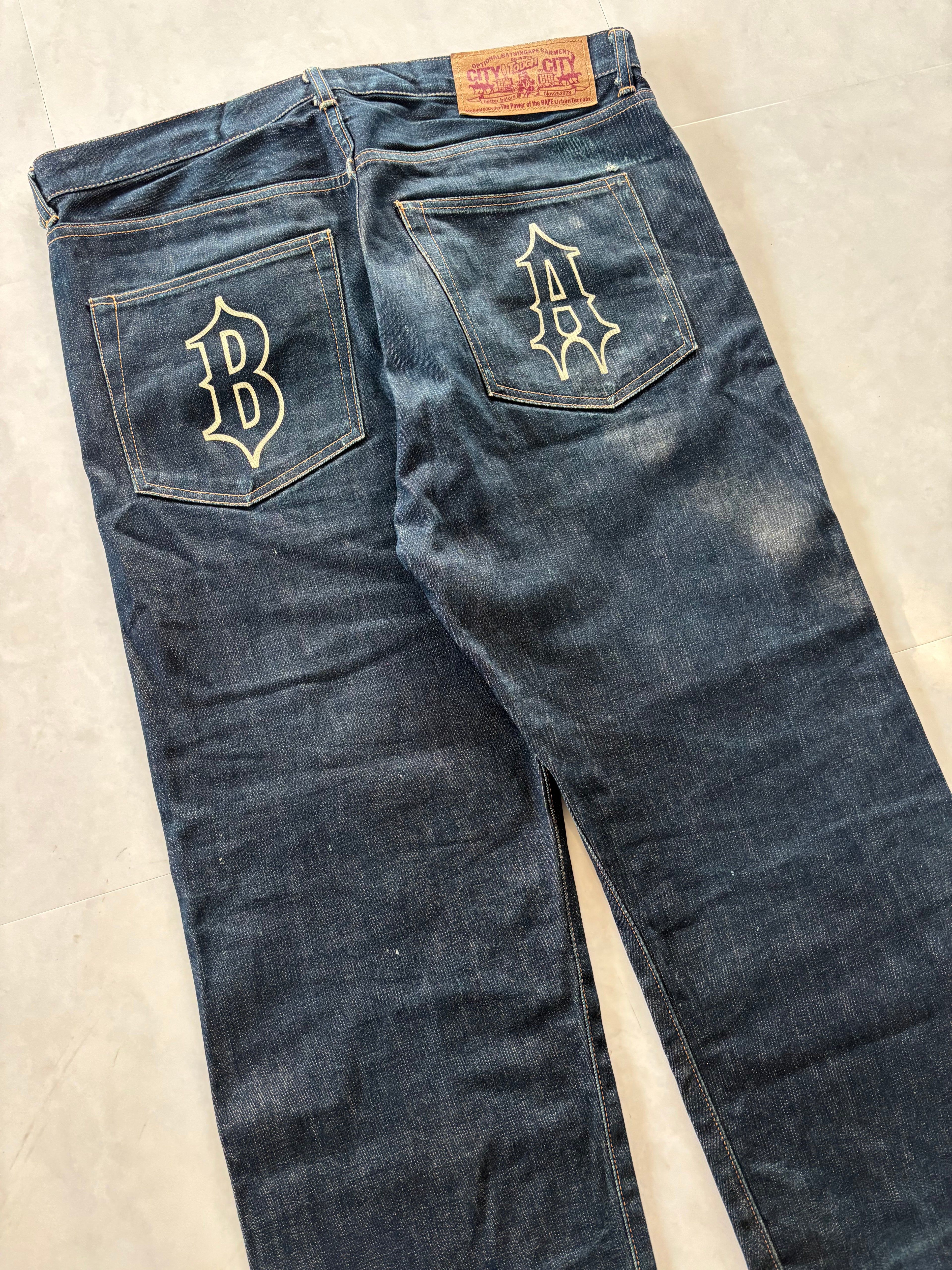 A BATHING APE® Back Logo Denim Pants