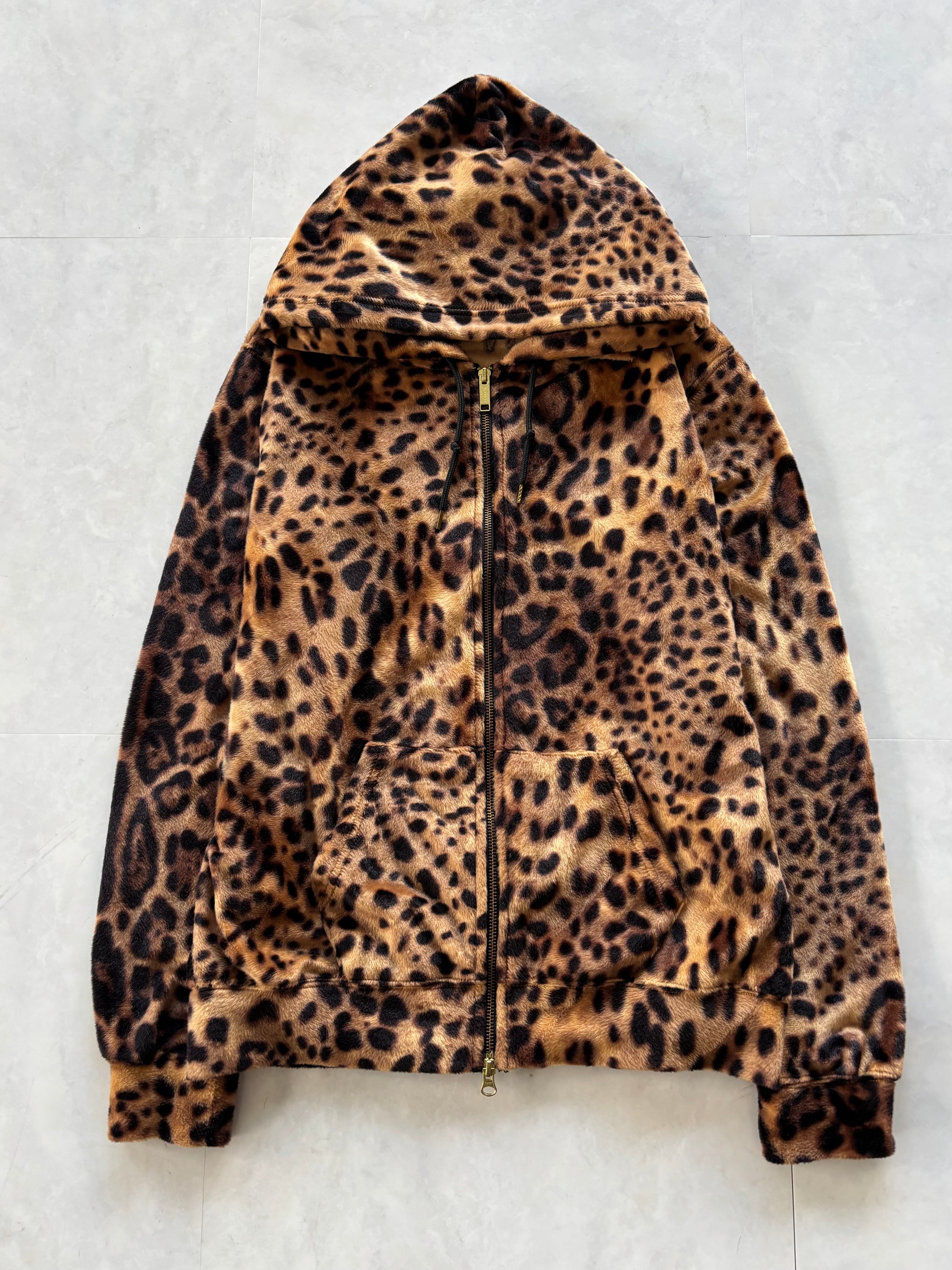 JOYRICH Leopard Fleece Zip Hoodie