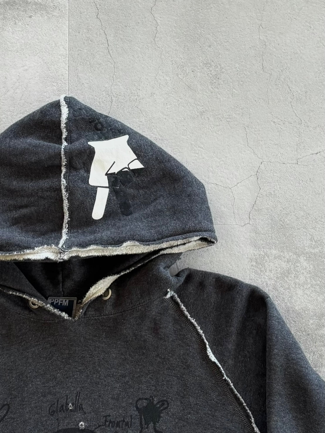 PPFM Anatomy Skull Raw-Cut Hoodie