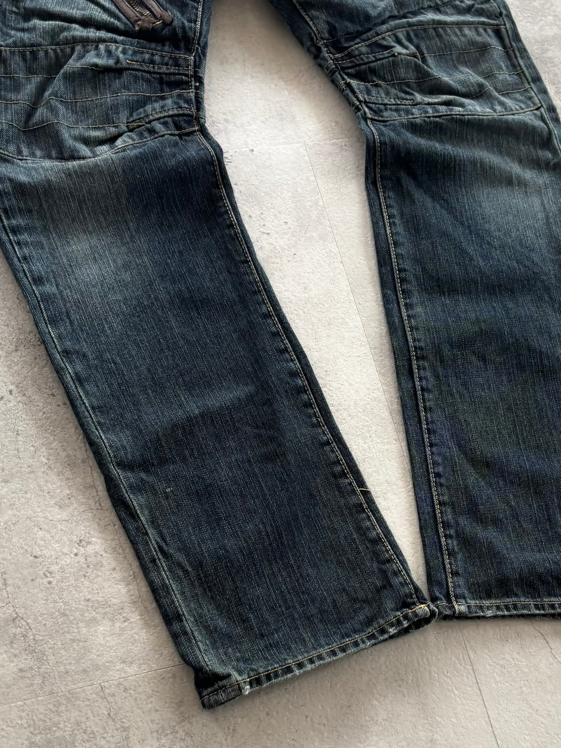 PPFM Double Waist Zip Denim Pants