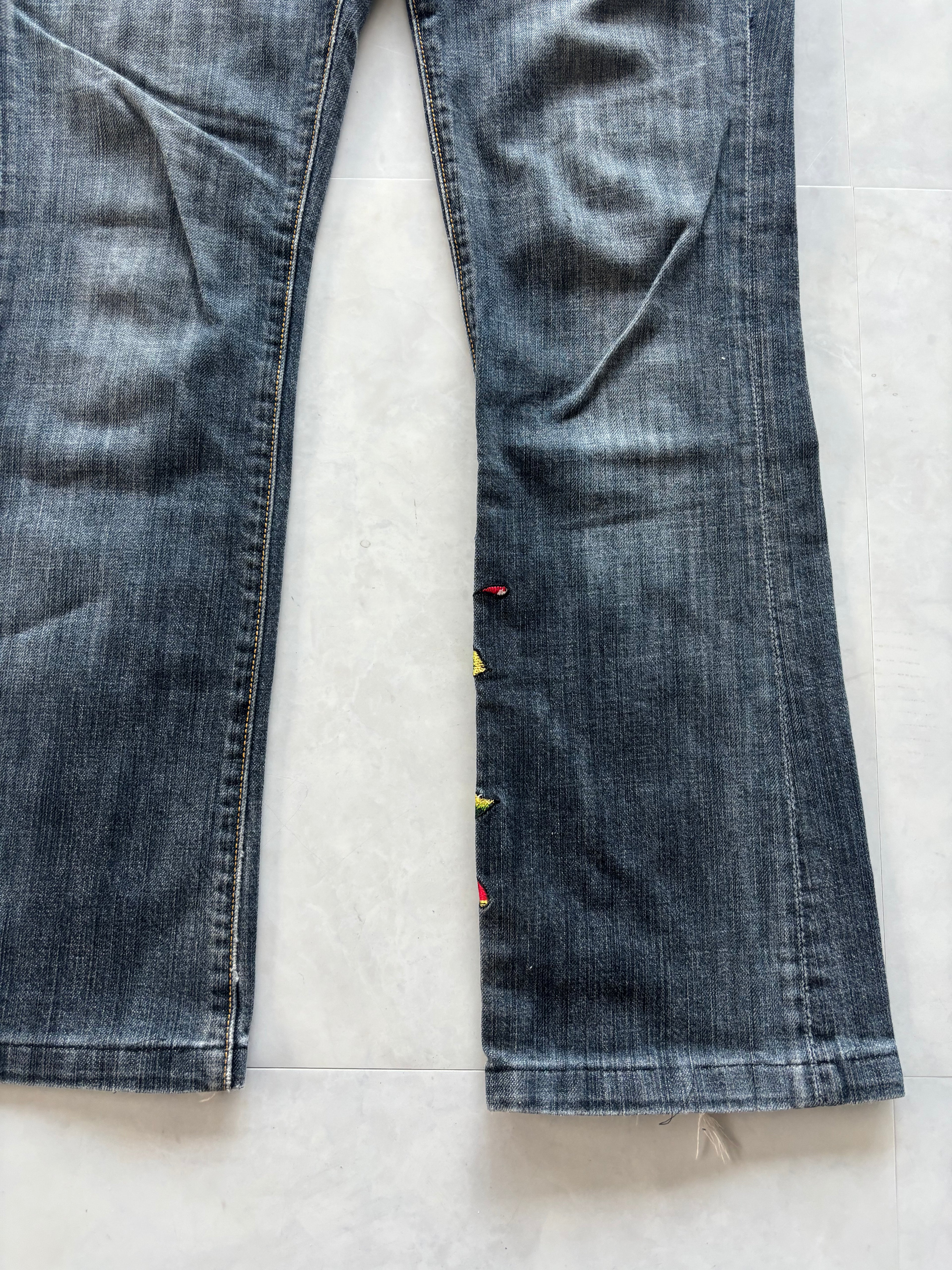 ED HARDY Back Logo Skull-Rose Jeans