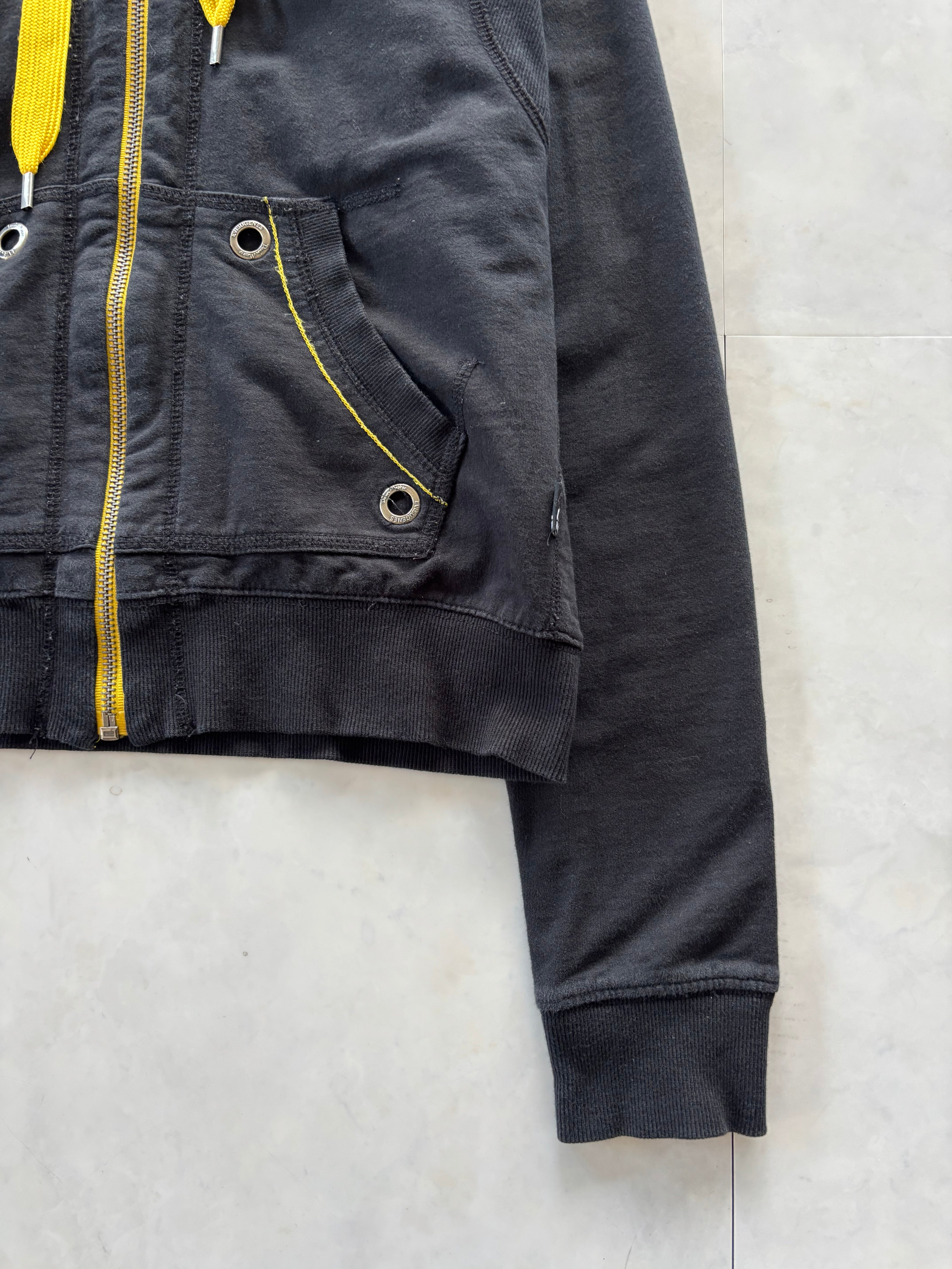 EVISU Yellow Seagull Logo Zip Hoodie